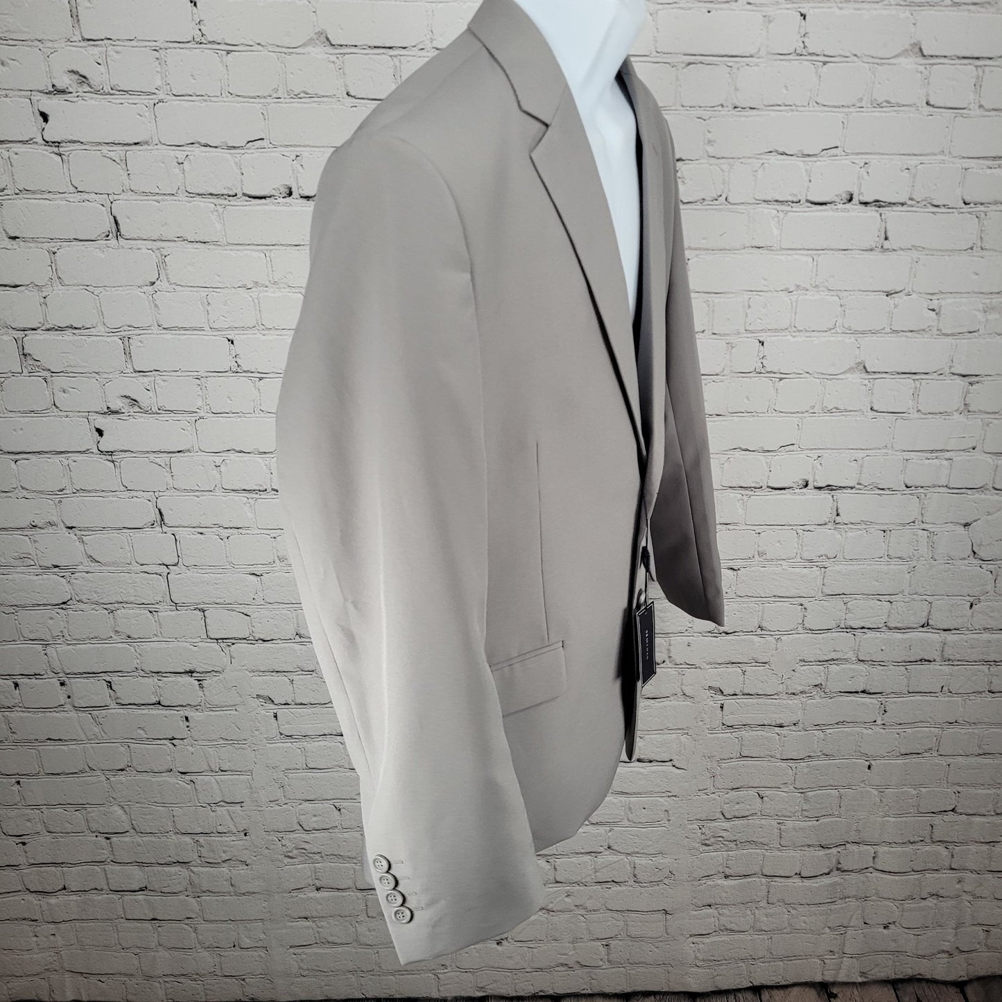 NWT Braveman Grey Slim Fit 2 Button Double Vent Blazer Suit Jacket Size 44S