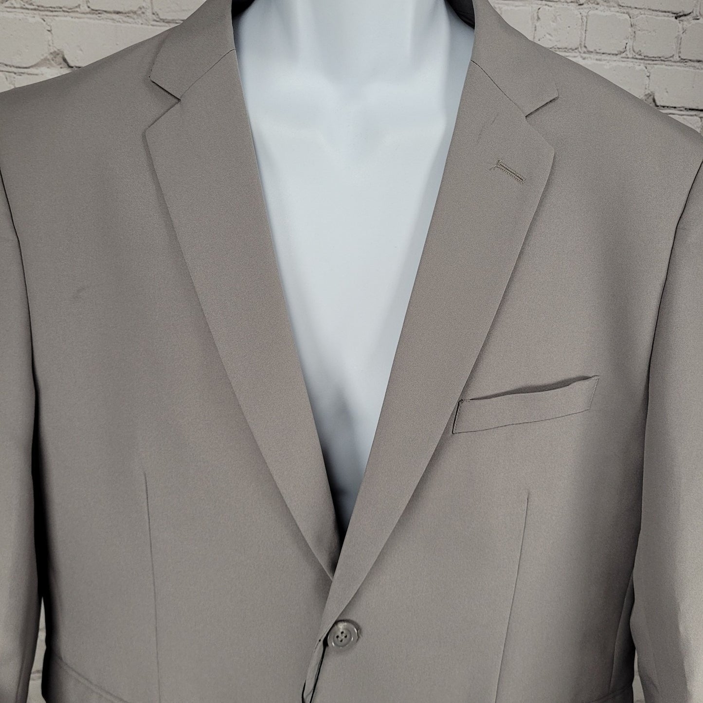 NWT Braveman Grey Slim Fit 2 Button Double Vent Blazer Suit Jacket Size 44S