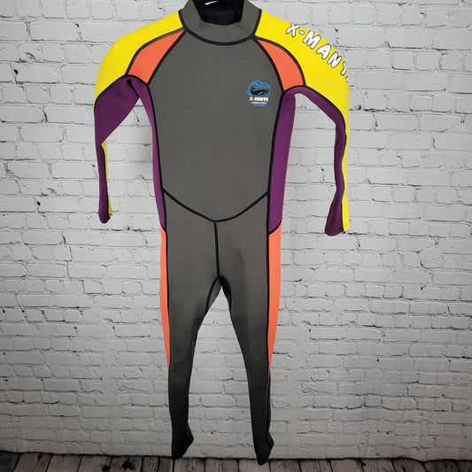 Dive & Sail Multicolor Colorblock Zipped Long Sleeve Wetsuit Kids Size XXL