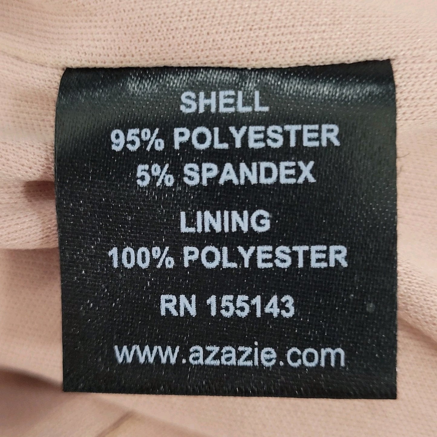 Azazie Pink Strappy Front Slit Square Neck Stretch Lined Bridesmaid Dress Size C