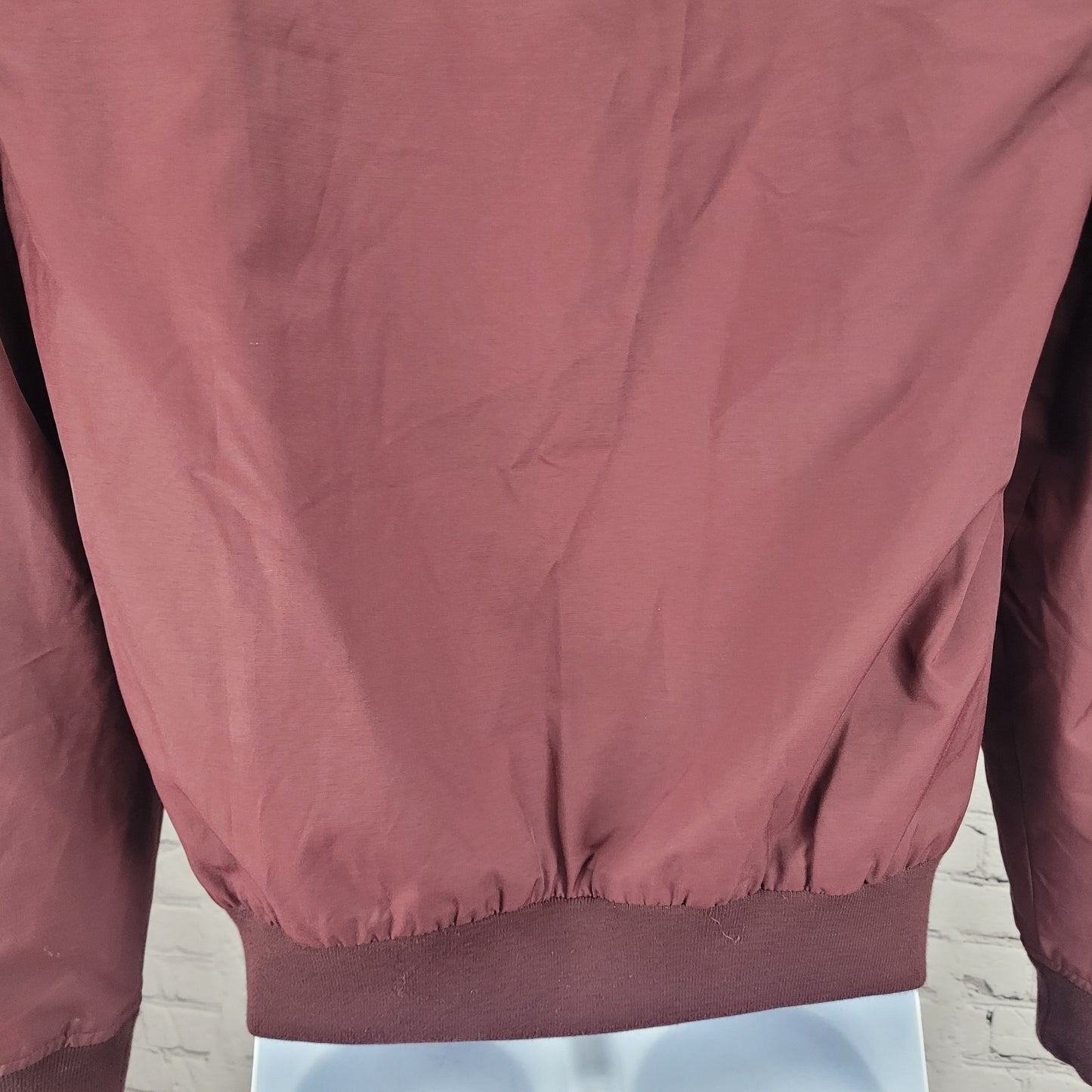 Bonobos Burgundy Lightweight Zip Lined Inner Pockets Bomber Jacket Small S