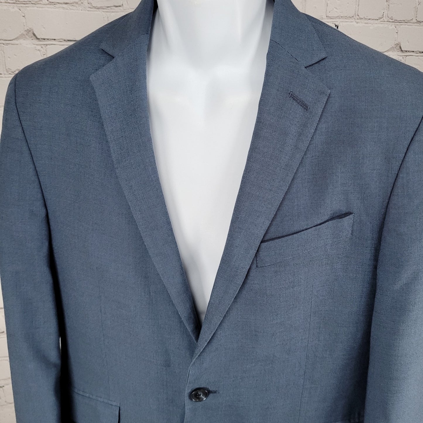 Kenneth Cole Reaction Blue 2 Button Vented Blazer Sport Coat Size 40S