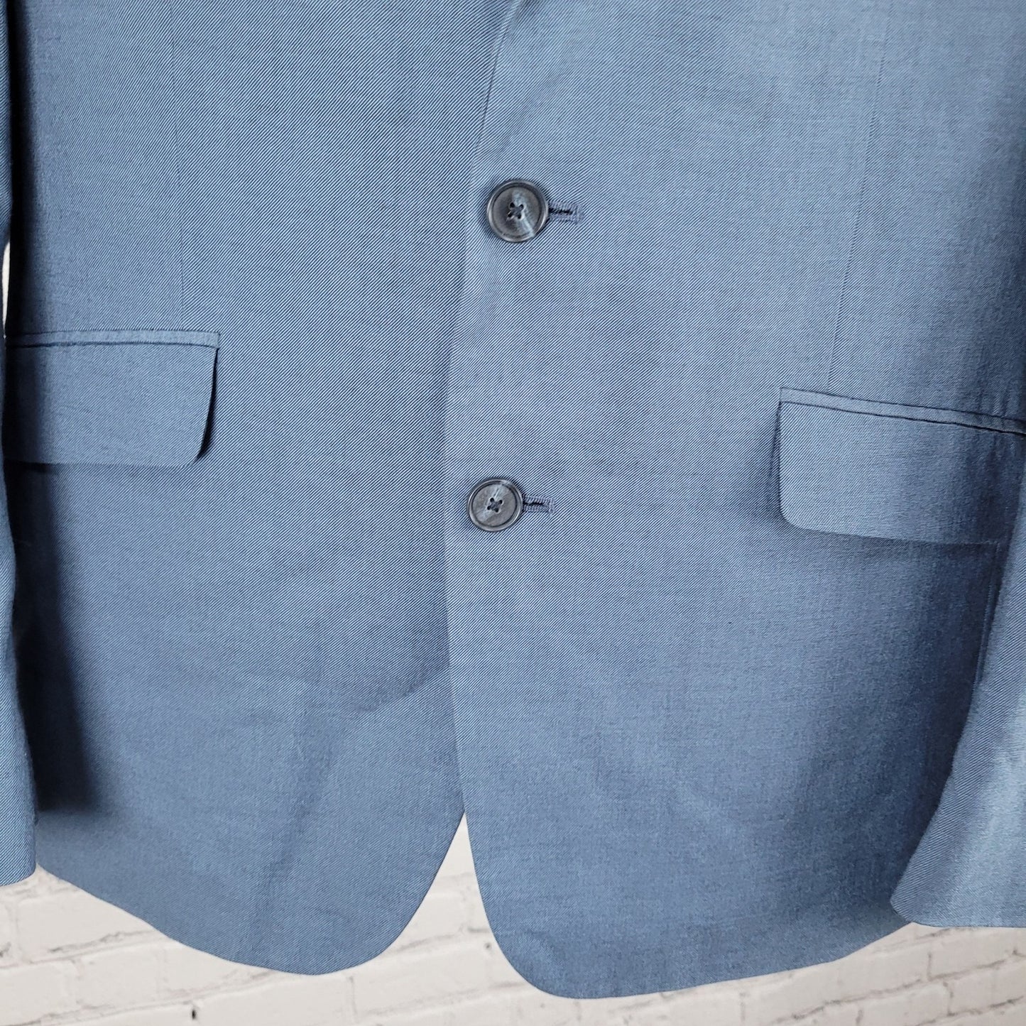 Kenneth Cole Reaction Blue 2 Button Vented Blazer Sport Coat Size 40S