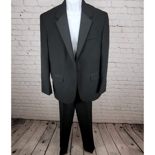 Formalwear Southeastern Black Tuxedo Suit Set Jacket Size 40R Pants 34R (32x33)