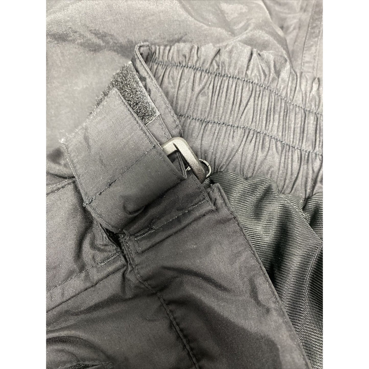 Roffe Black Waterproof Breathable Adjustable Waist Side Zip Ski Snow Pants L