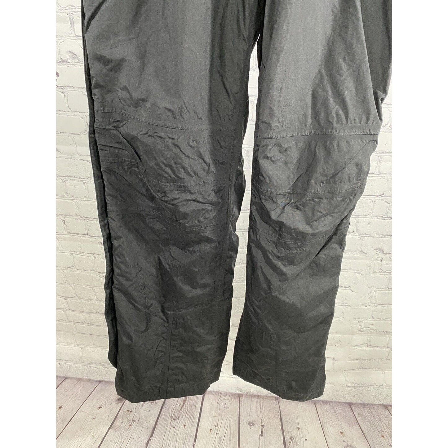 Roffe Black Waterproof Breathable Adjustable Waist Side Zip Ski Snow Pants L