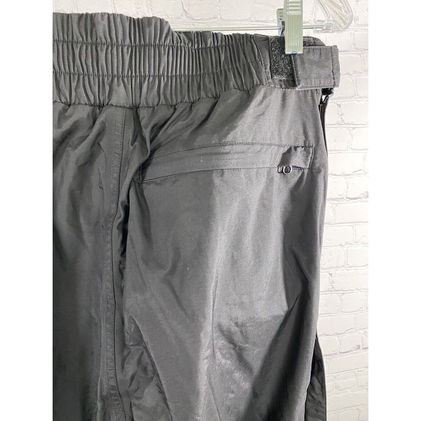 Roffe Black Waterproof Breathable Adjustable Waist Side Zip Ski Snow Pants L