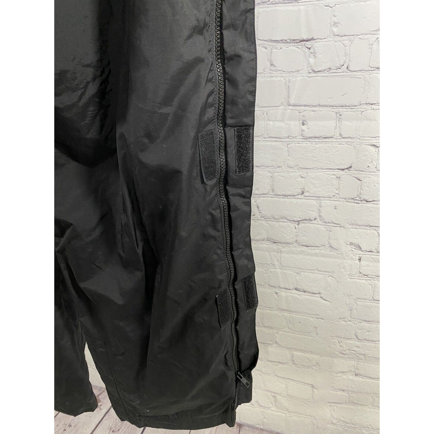 Roffe Black Waterproof Breathable Adjustable Waist Side Zip Ski Snow Pants L