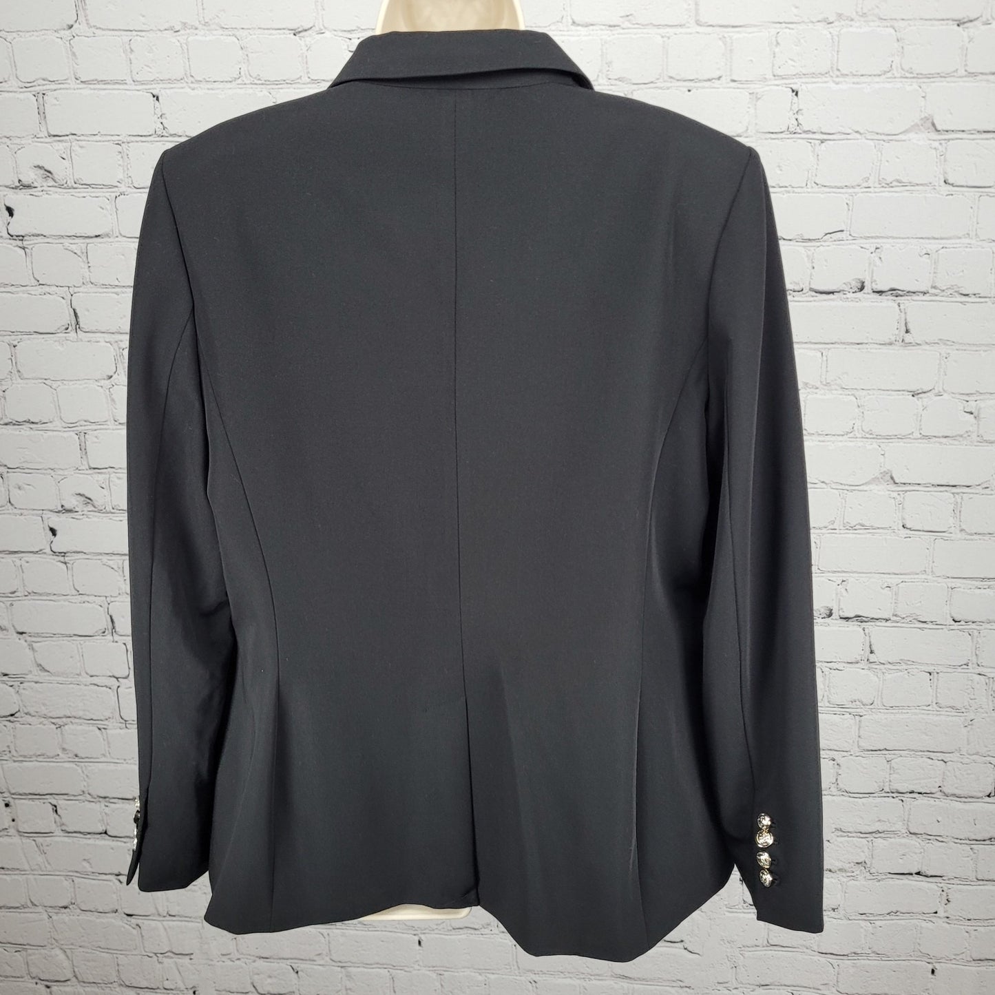 Tommy Hilfiger Black Stretch 1 Button Vented Peak Blazer Suit Jacket 14