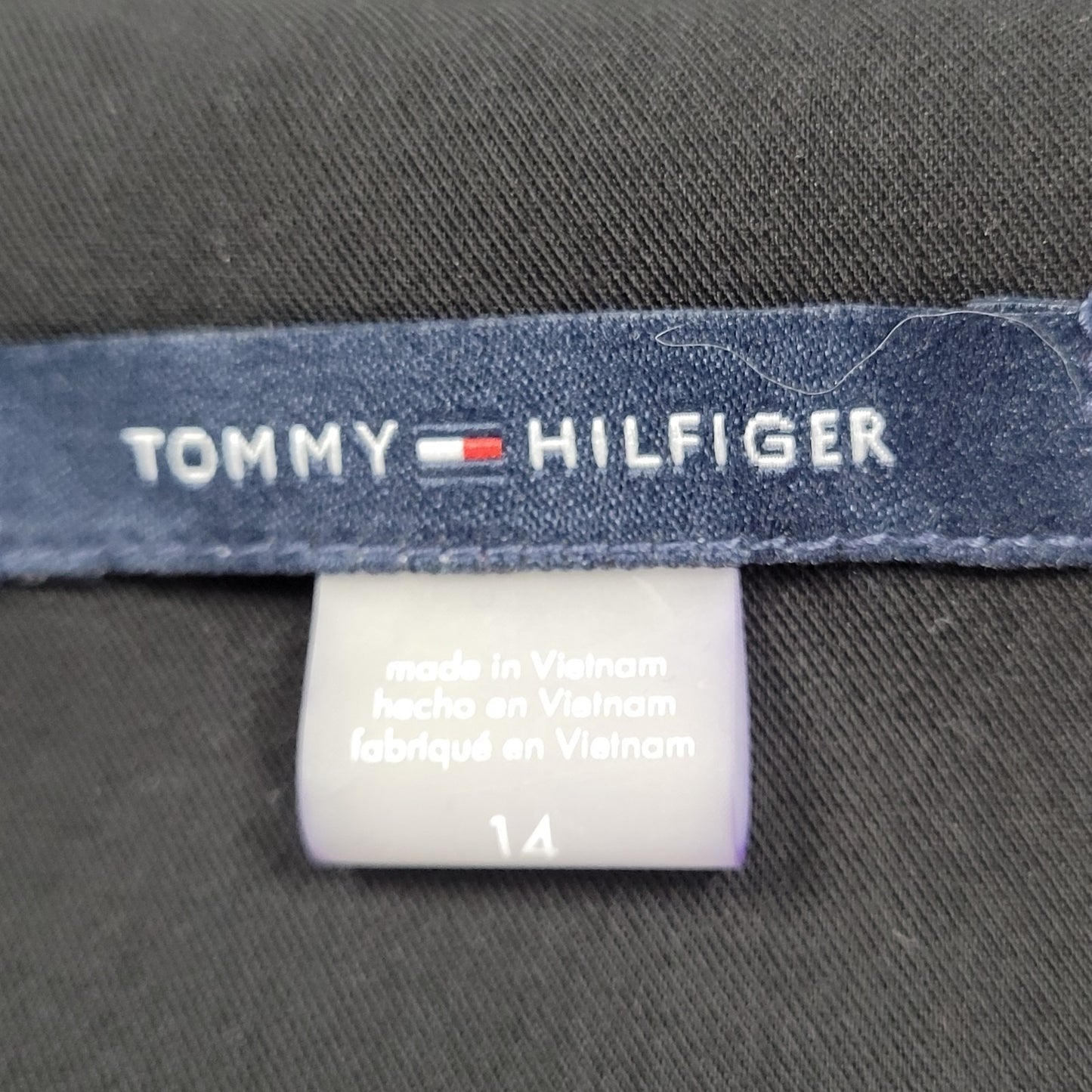 Tommy Hilfiger Black Stretch 1 Button Vented Peak Blazer Suit Jacket 14