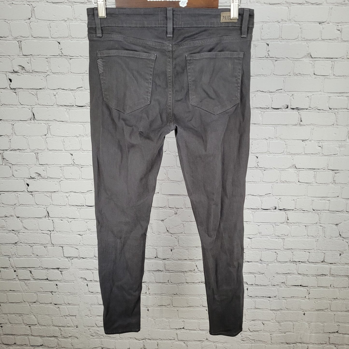 Paige Denim Grey Verdugo Ankle Skinny Jeggings Jeans USA Made Size 28 (28x27)