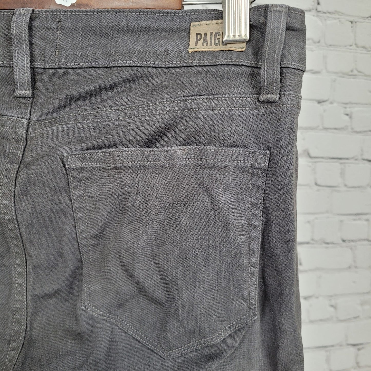 Paige Denim Grey Verdugo Ankle Skinny Jeggings Jeans USA Made Size 28 (28x27)