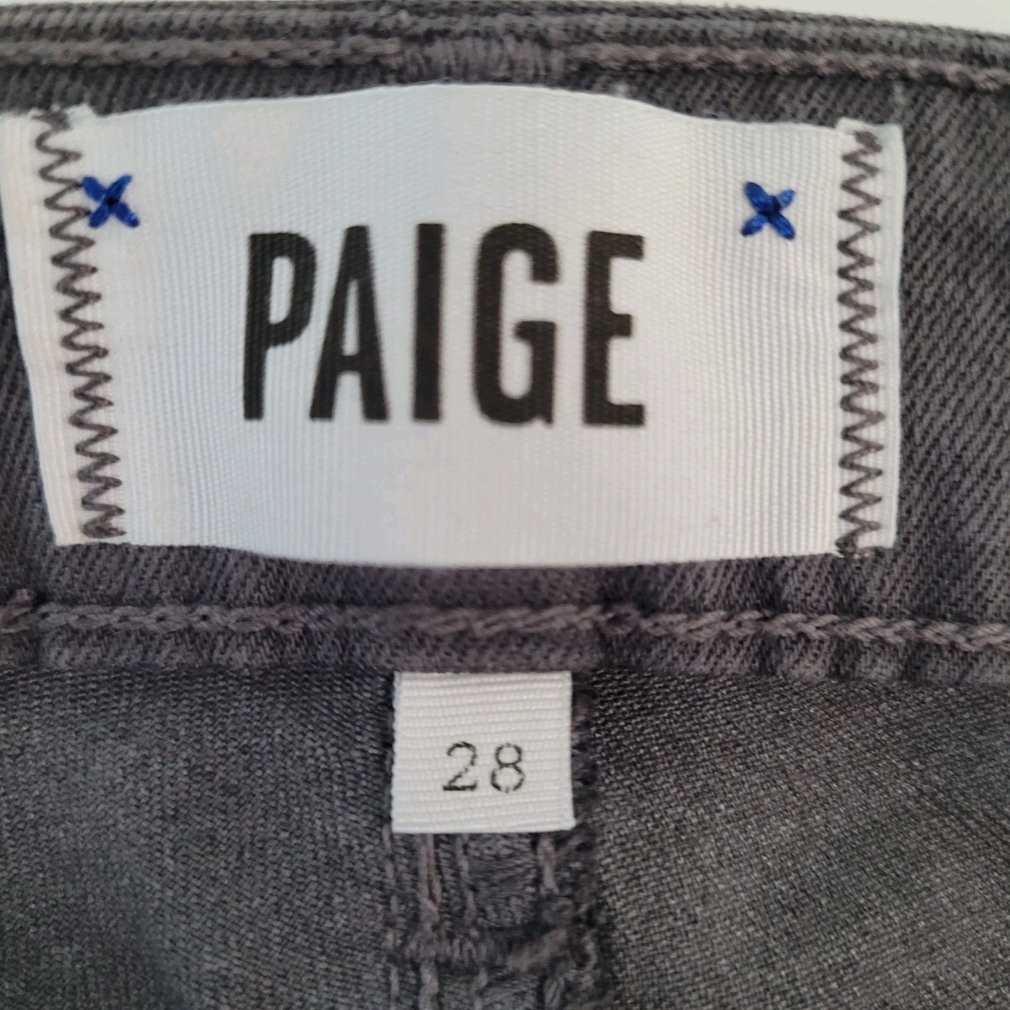 Paige Denim Grey Verdugo Ankle Skinny Jeggings Jeans USA Made Size 28 (28x27)
