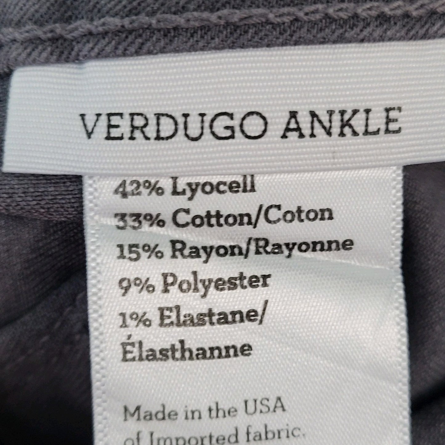 Paige Denim Grey Verdugo Ankle Skinny Jeggings Jeans USA Made Size 28 (28x27)