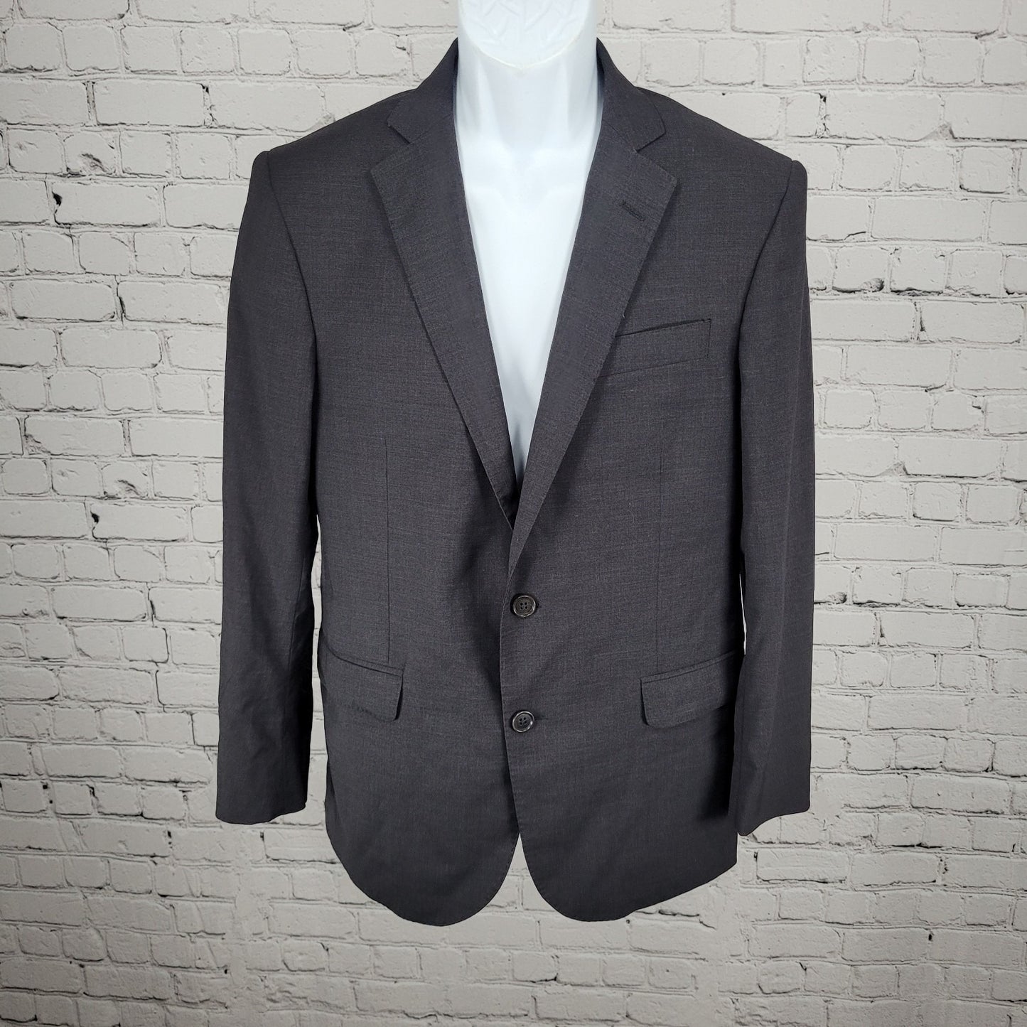 Brooks Brothers Grey Wool Blend Explorer Regent Fit Notch Blazer Sport Coat 38S