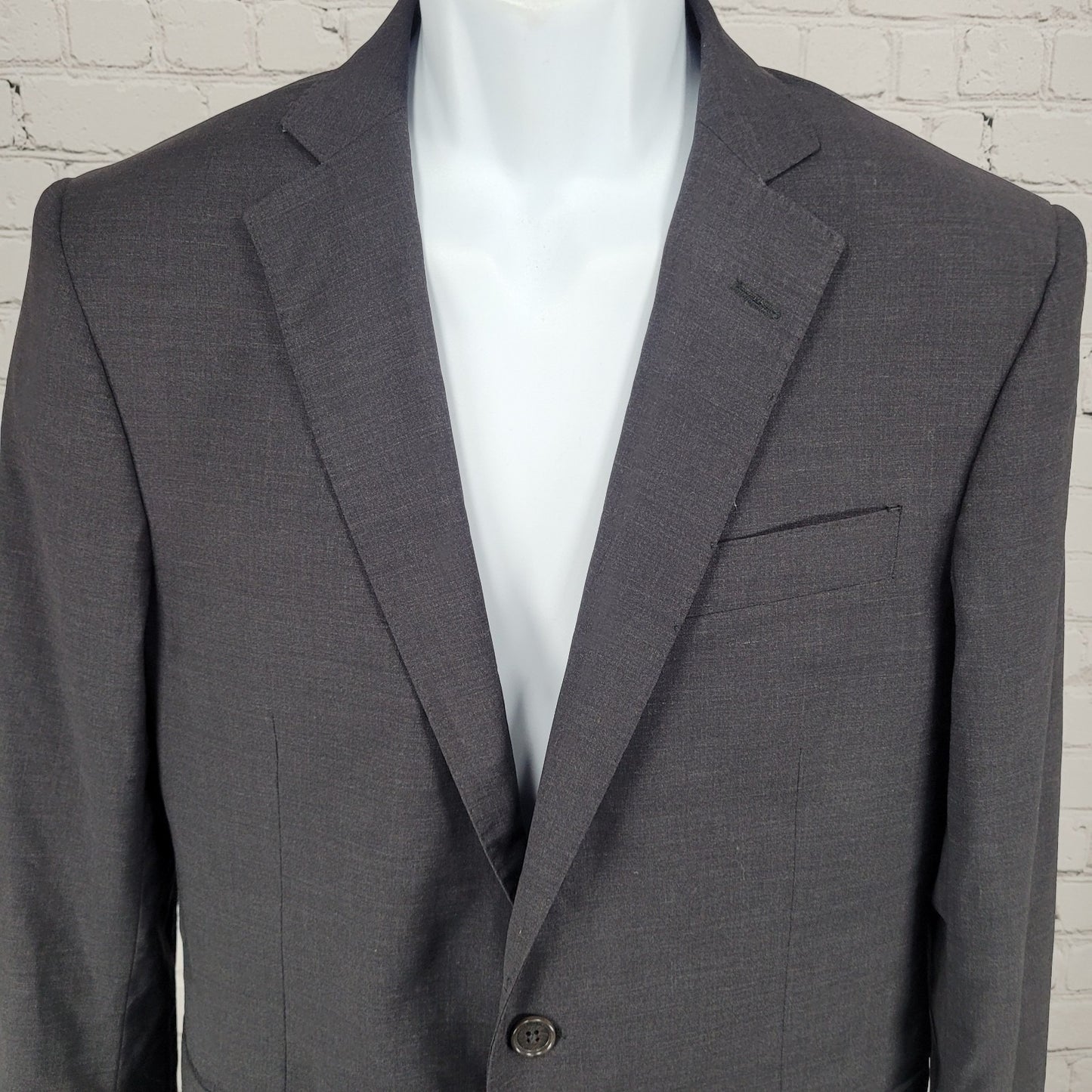 Brooks Brothers Grey Wool Blend Explorer Regent Fit Notch Blazer Sport Coat 38S