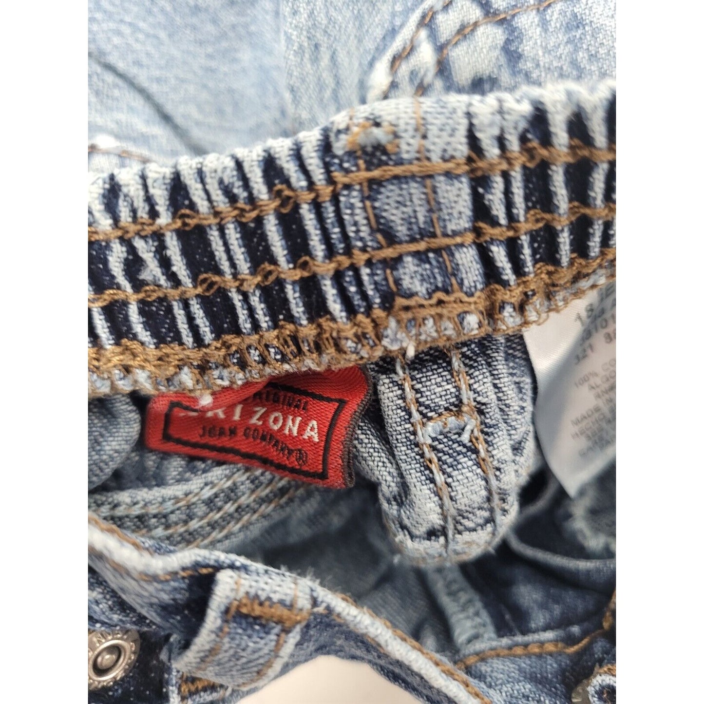 Toddler Arizona Blue Jeans 100% Cotton Elastic Waist Size 18 Months