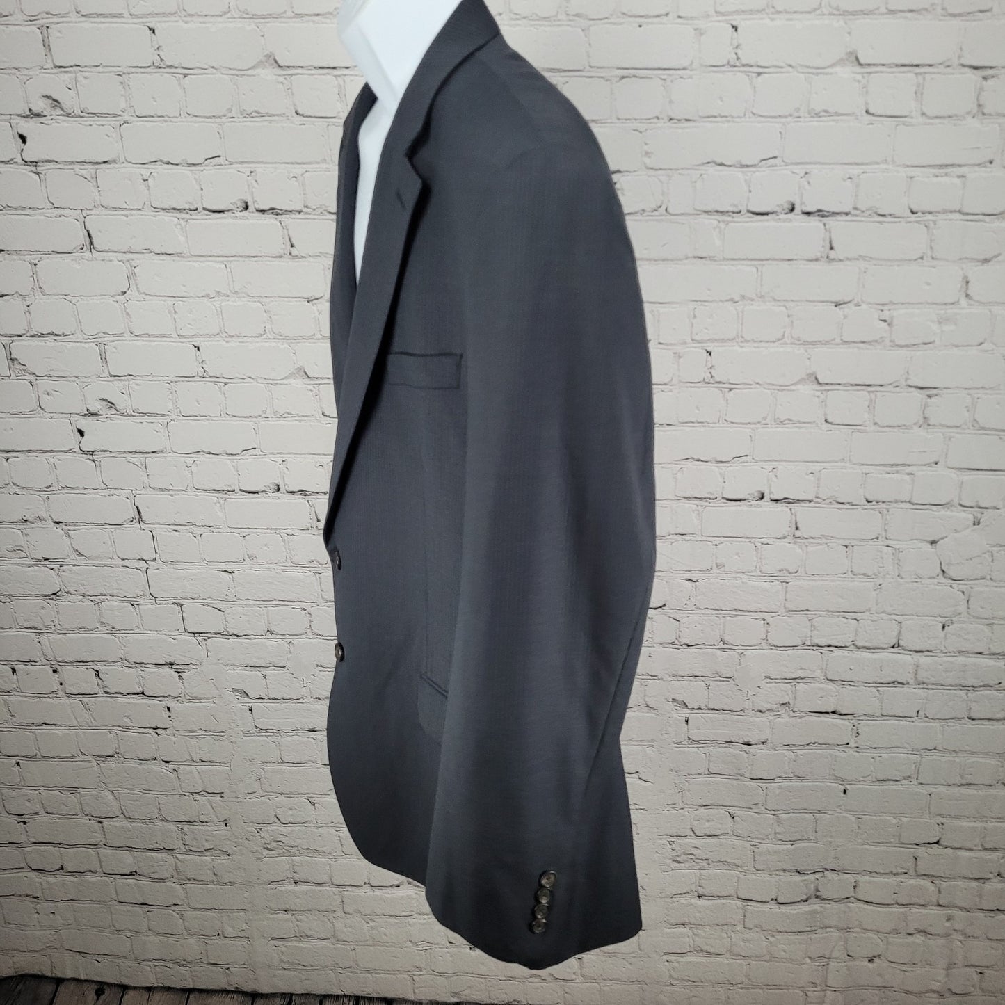 Ralph Ralph Lauren Blue 100% Wool Pinstriped 2 Button Blazer Sport Coat Size 46R