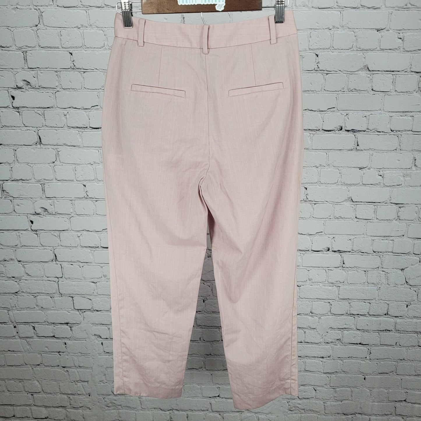 Tibi Nordstrom Pink Wool Stretch High Rise Ankle Dress Pants Size 2 (26x25)