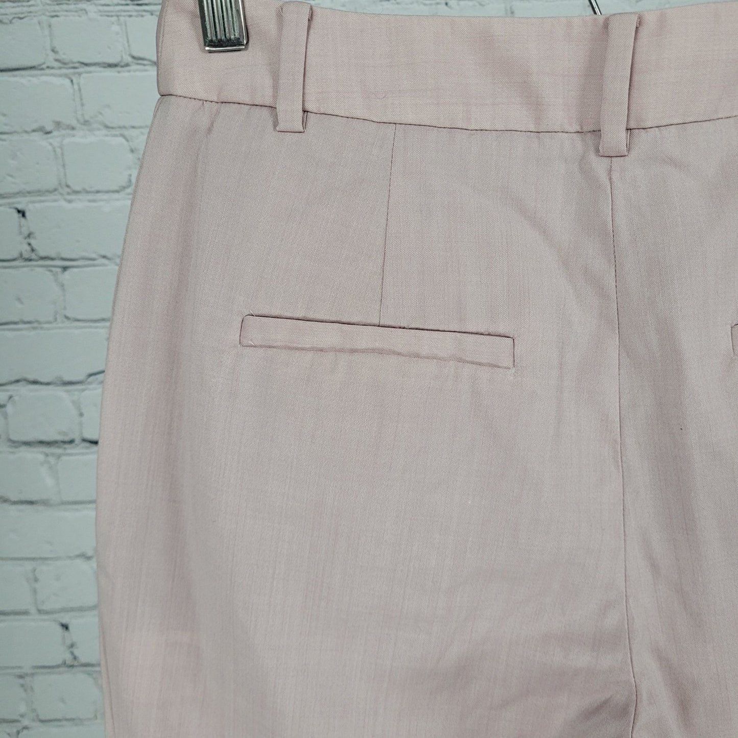 Tibi Nordstrom Pink Wool Stretch High Rise Ankle Dress Pants Size 2 (26x25)