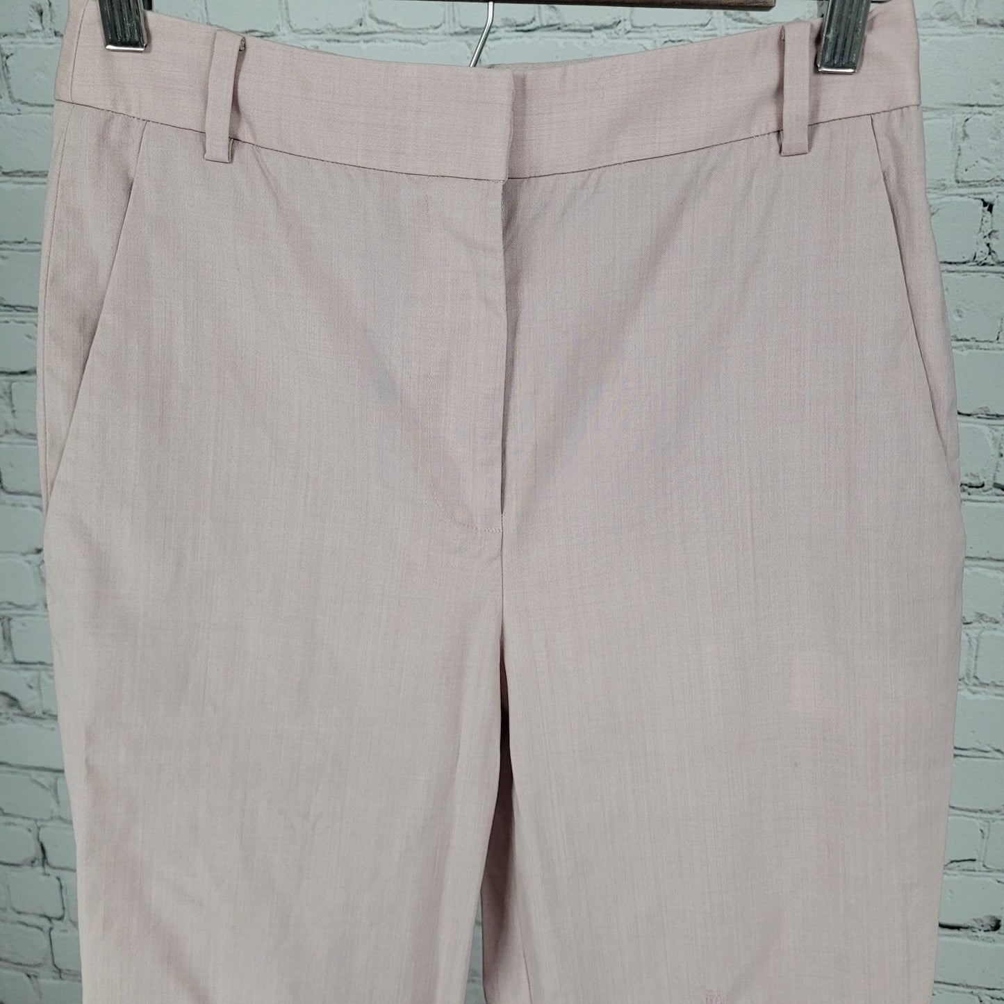 Tibi Nordstrom Pink Wool Stretch High Rise Ankle Dress Pants Size 2 (26x25)