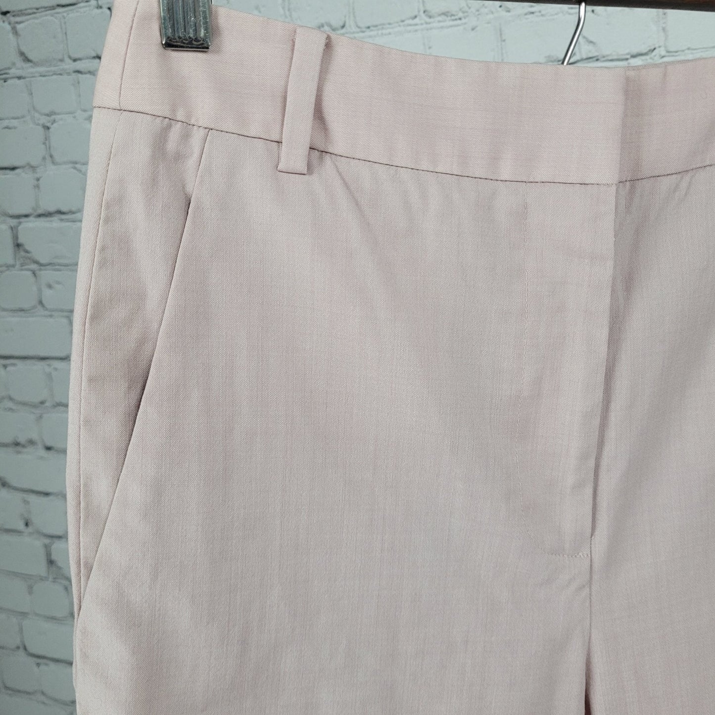 Tibi Nordstrom Pink Wool Stretch High Rise Ankle Dress Pants Size 2 (26x25)