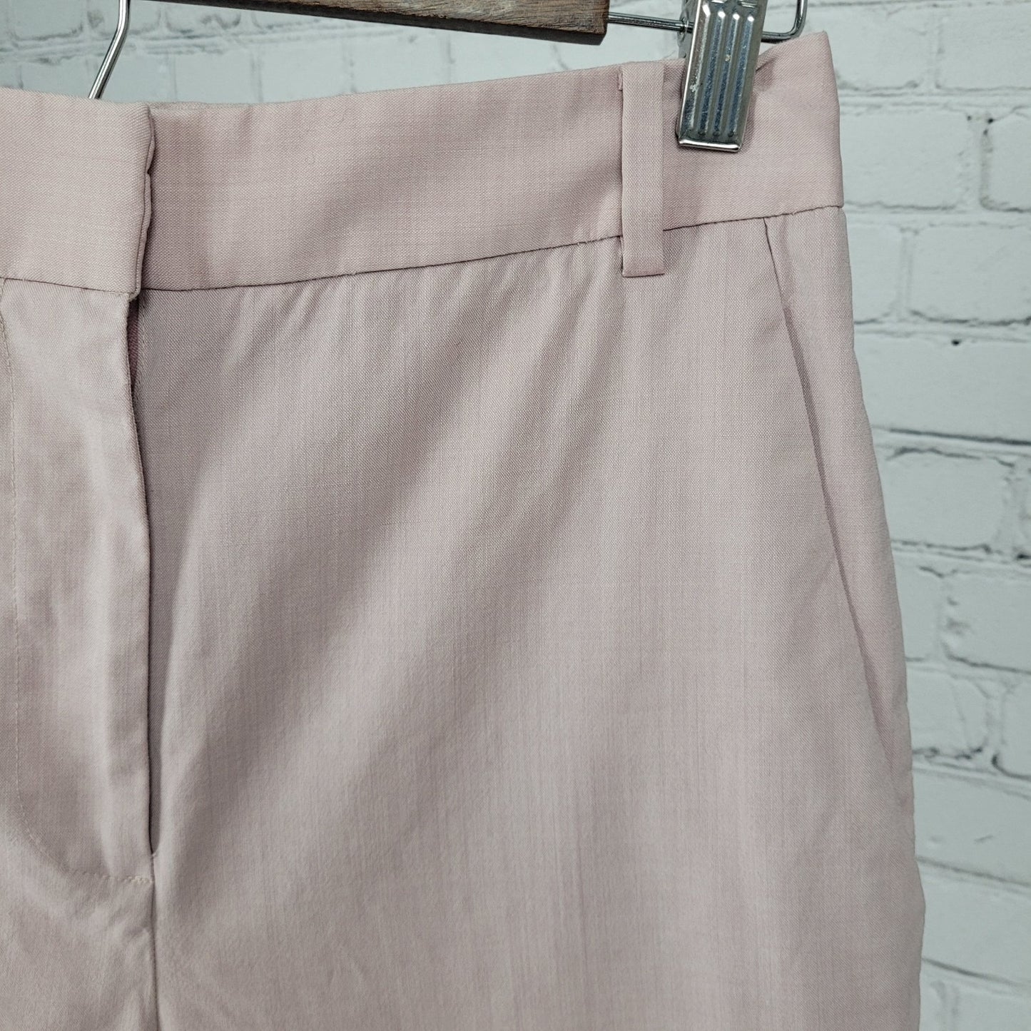 Tibi Nordstrom Pink Wool Stretch High Rise Ankle Dress Pants Size 2 (26x25)