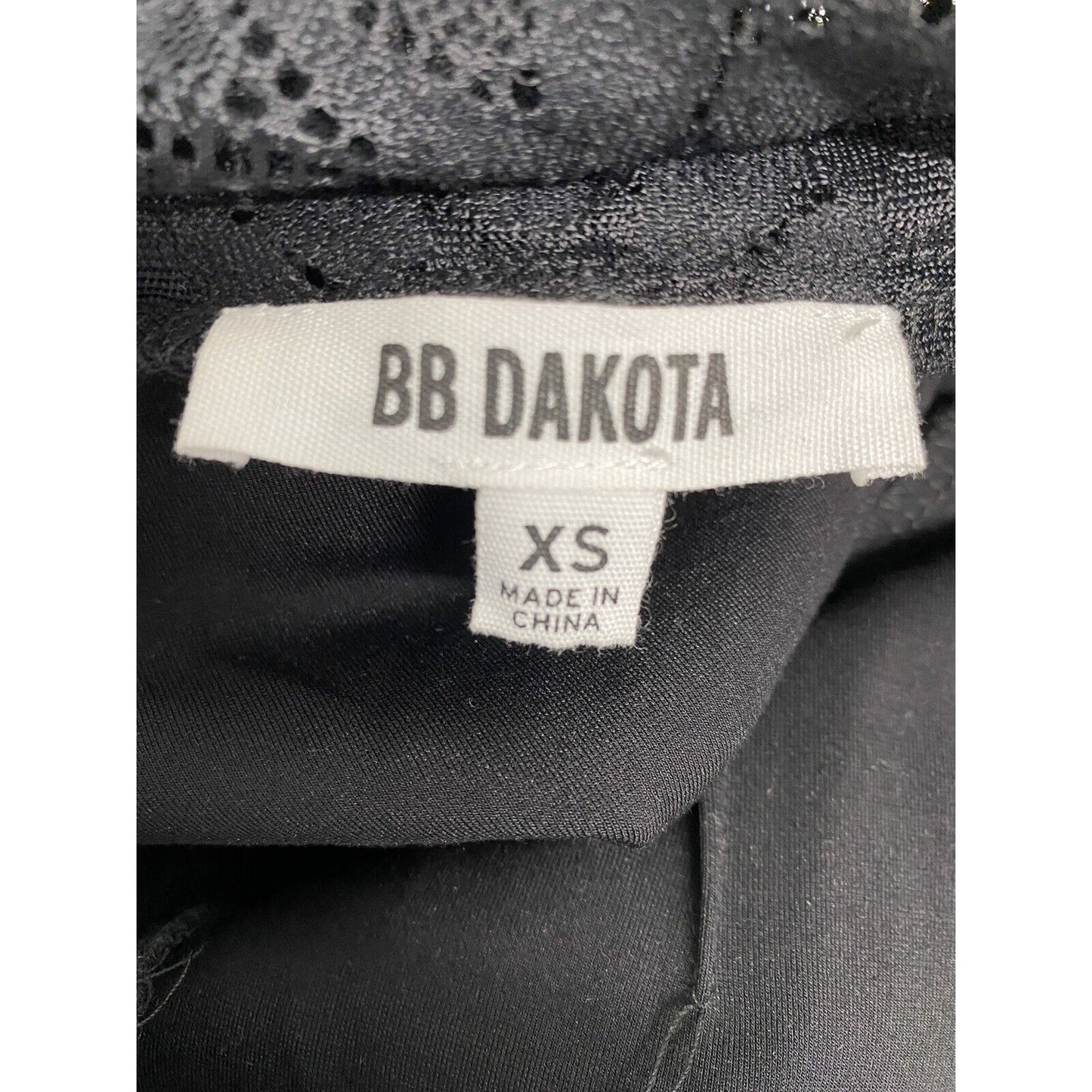 BB Dakota Black High Neck Sheath Knee Length Dress Size XS
