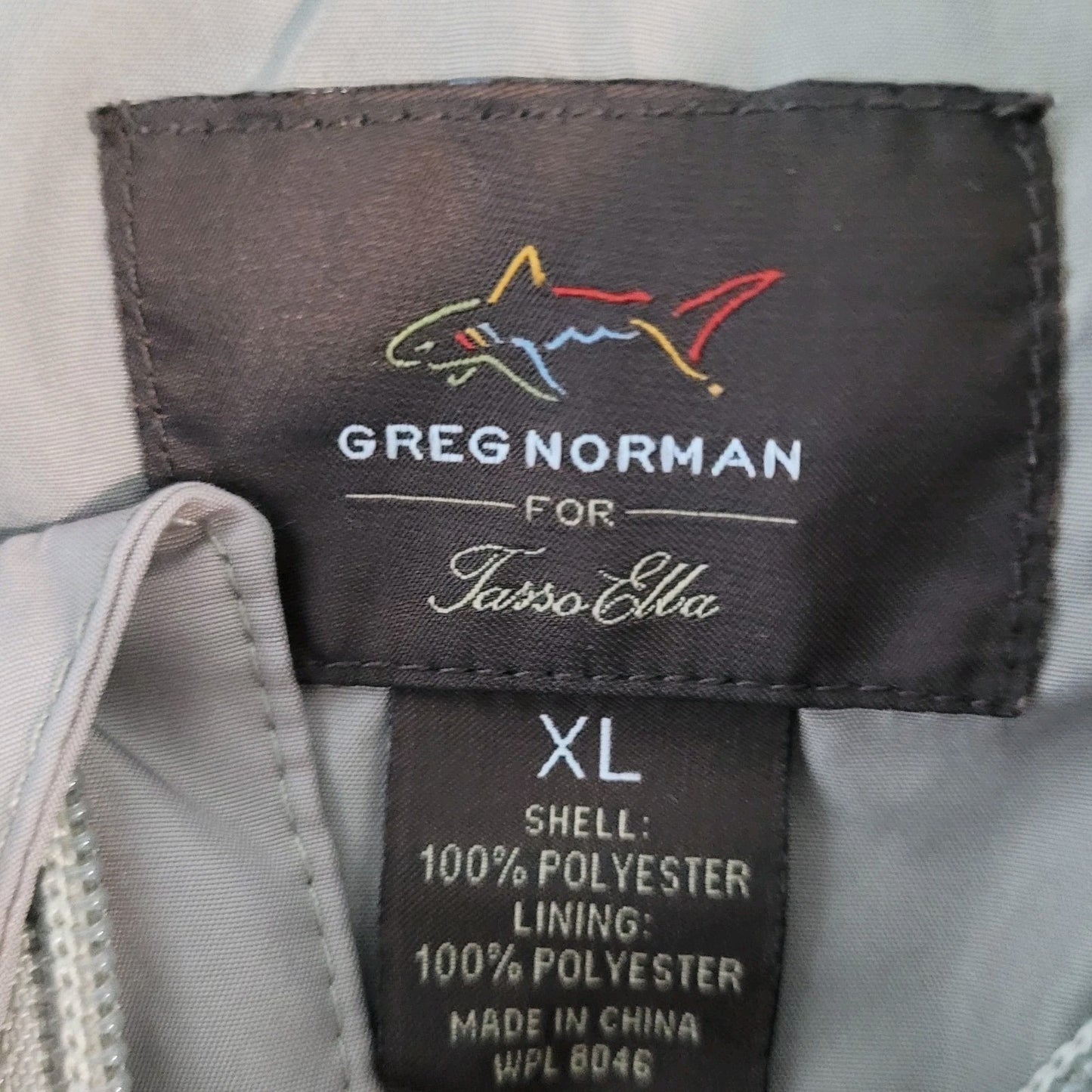 Greg Norman Tasso Elba Beige Fleece Lined Lightweight Zipped Vest Size XL