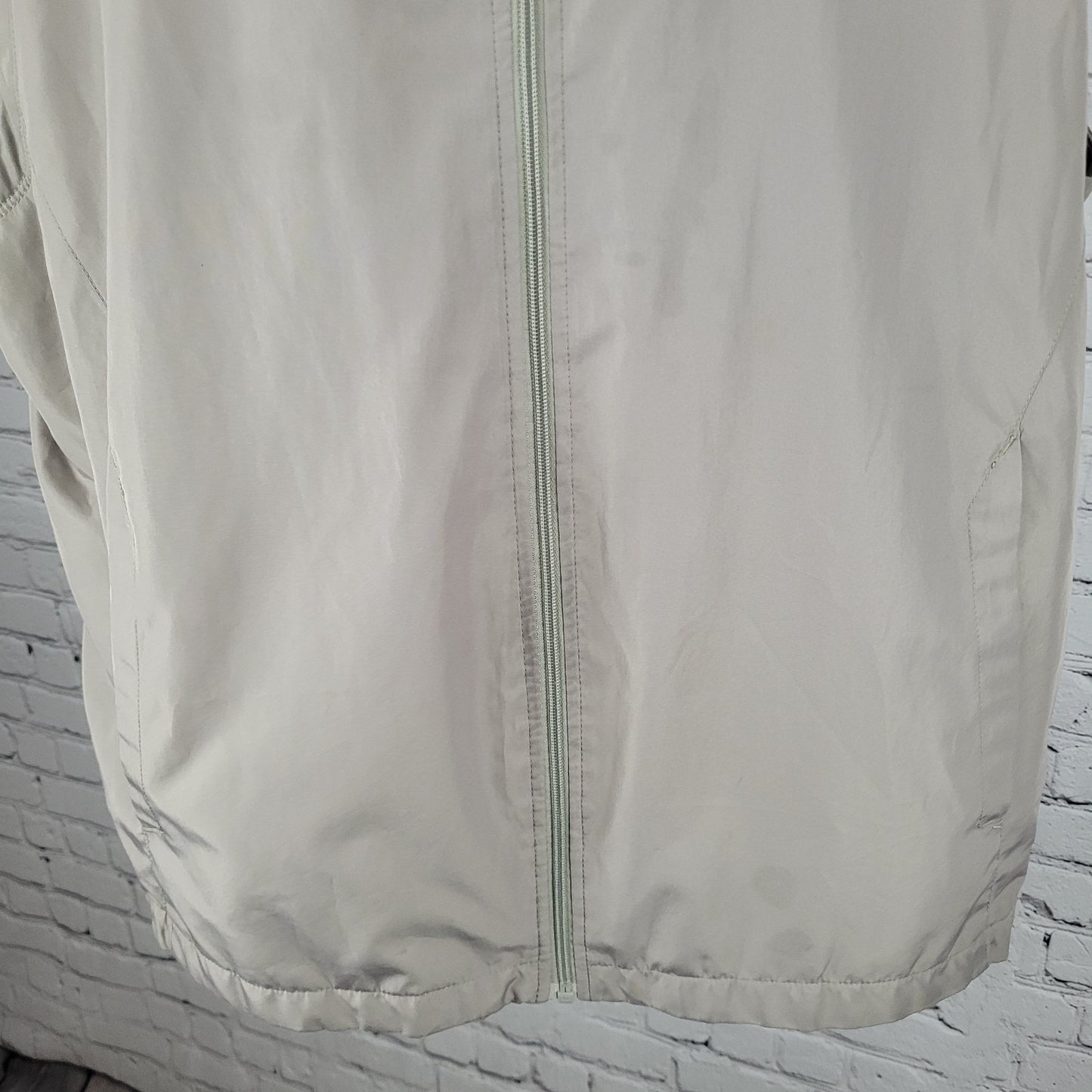 Greg Norman Tasso Elba Beige Fleece Lined Lightweight Zipped Vest Size XL