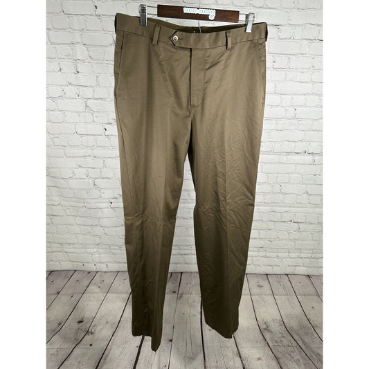 Jos A Bank Executive Collection Brown Tailored Fit Men’s Dress Pants (32 x 33)