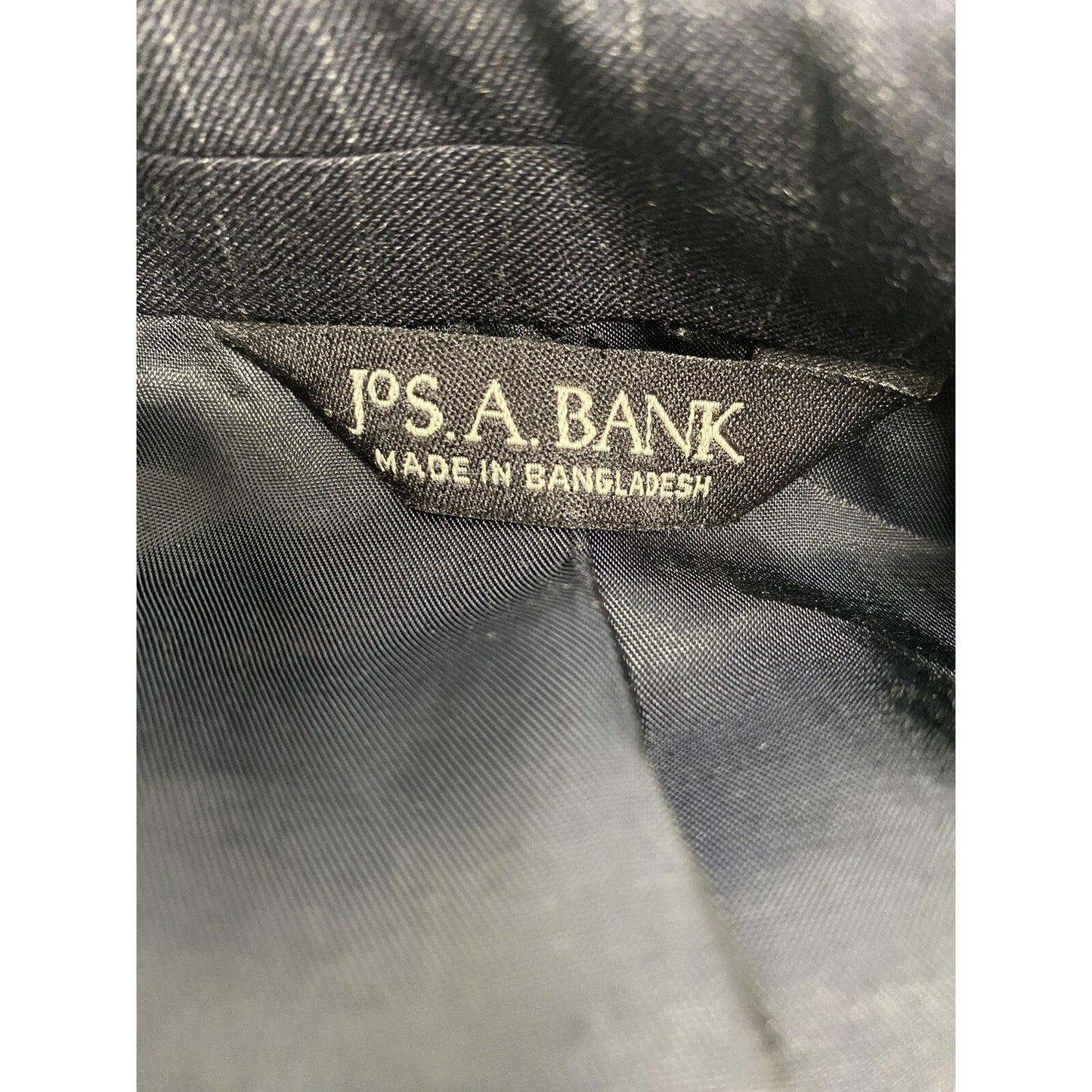 Jos A Bank Blue Pinstriped Wool Cashmere Three Button Blazer Jacket Men’s 46L