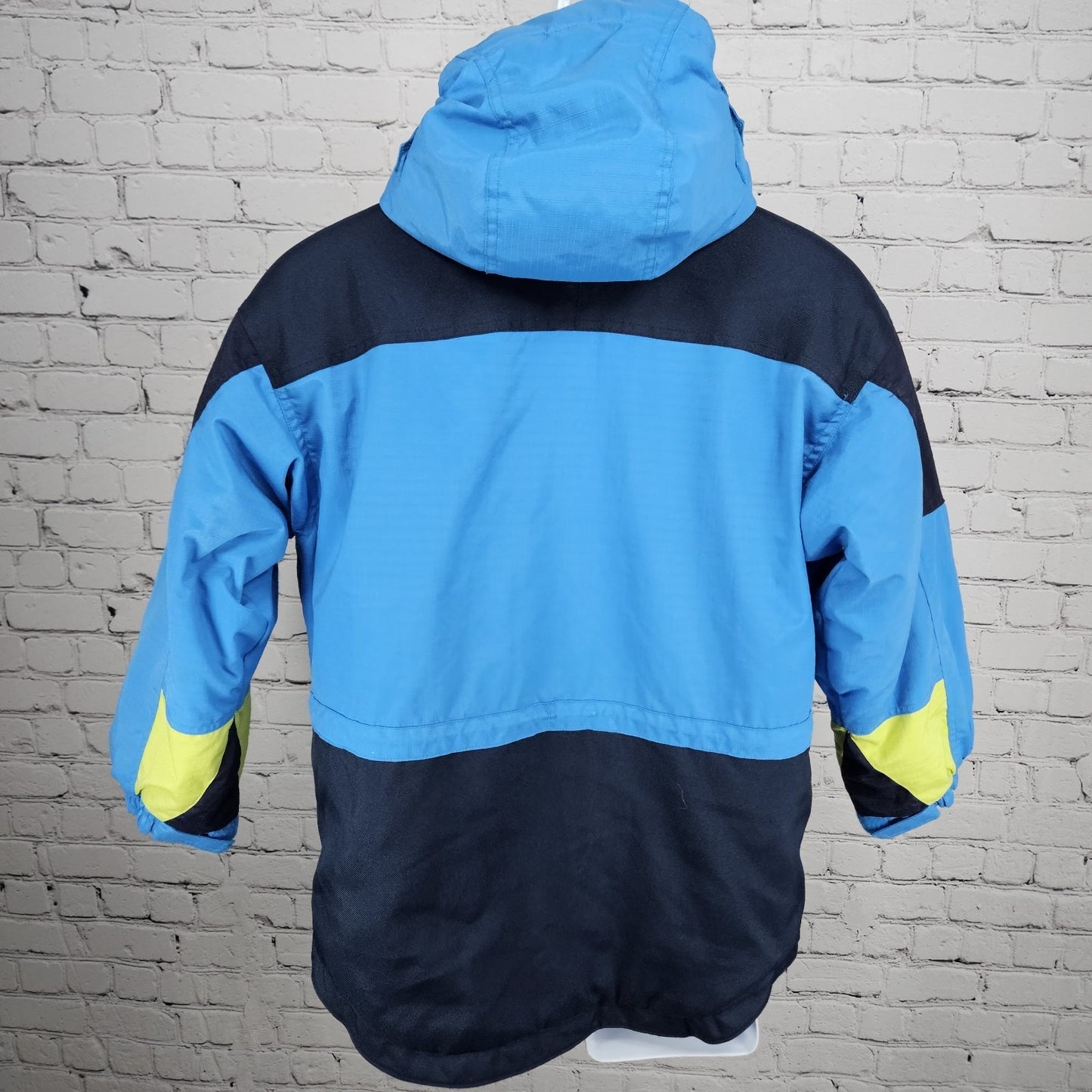 Columbia Blue Tectonite Hooded Insulated Full Zip Snap Inner Pocket Jacket 10/12