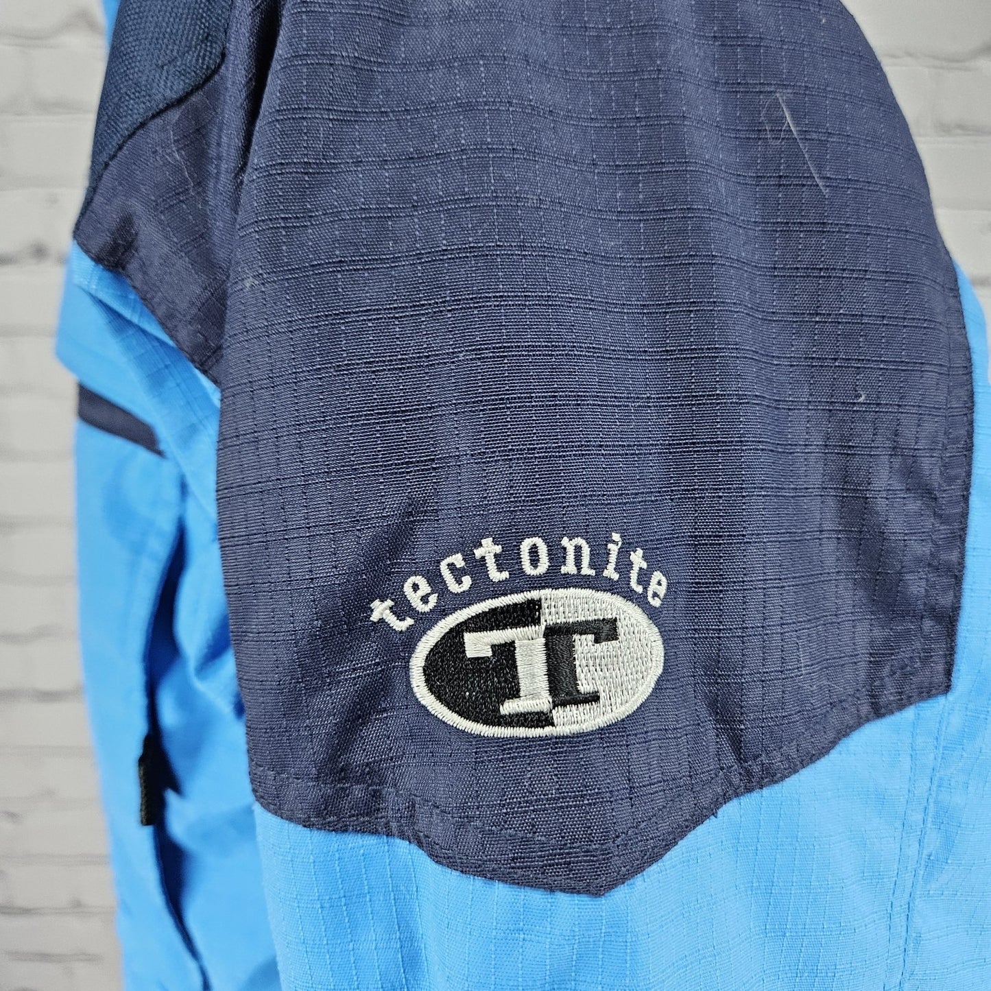 Columbia Blue Tectonite Hooded Insulated Full Zip Snap Inner Pocket Jacket 10/12