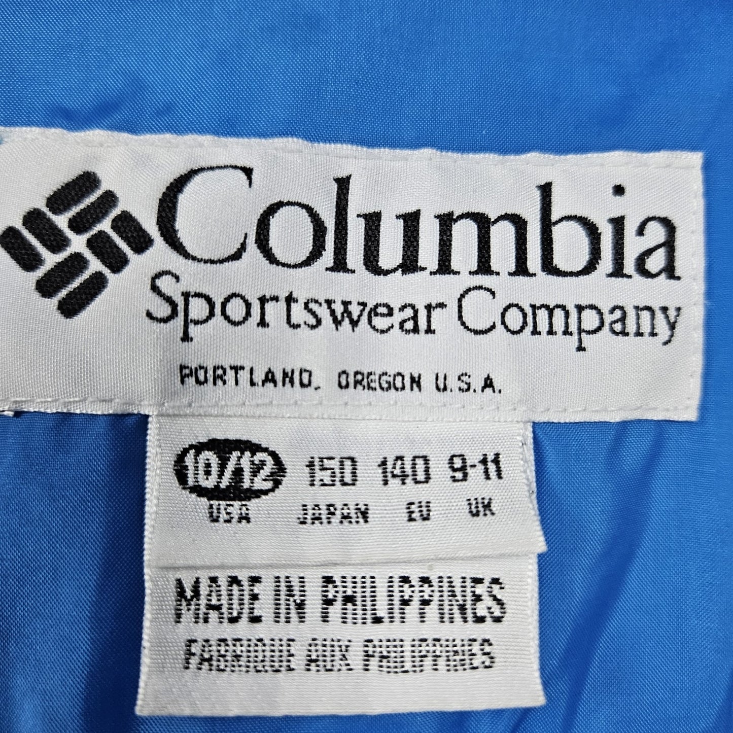Columbia Blue Tectonite Hooded Insulated Full Zip Snap Inner Pocket Jacket 10/12