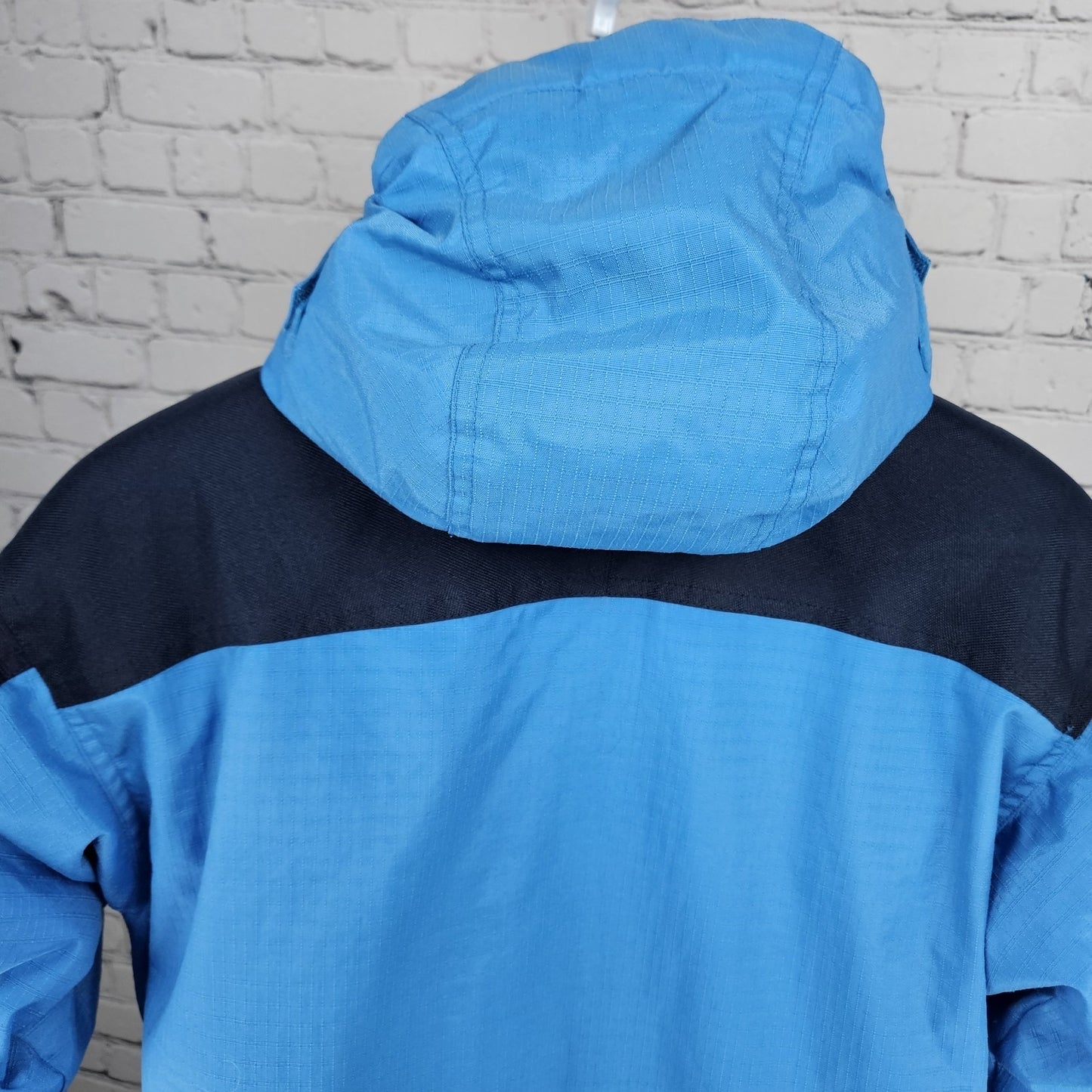 Columbia Blue Tectonite Hooded Insulated Full Zip Snap Inner Pocket Jacket 10/12