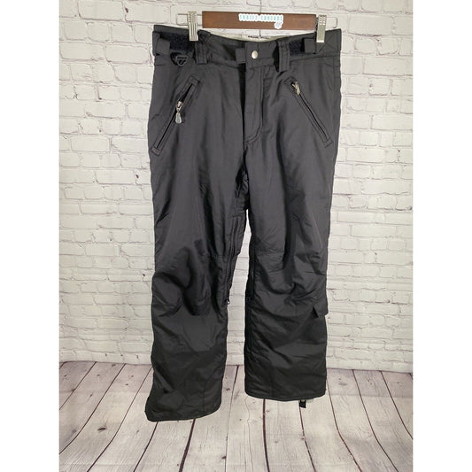 Turbine Boardwear Solid Black Adjustable Waist Ventilated Pants Girls L