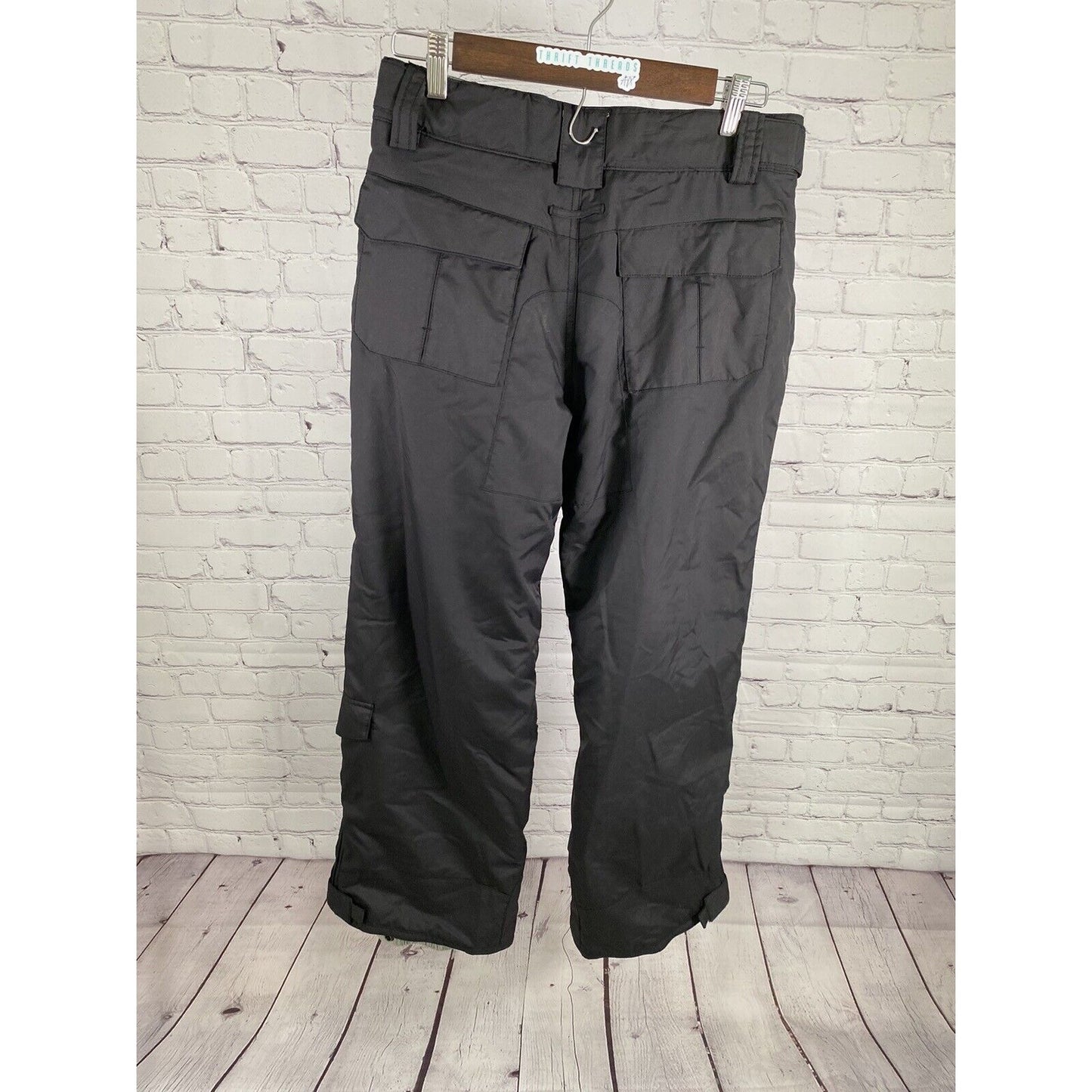 Turbine Boardwear Solid Black Adjustable Waist Ventilated Pants Girls L