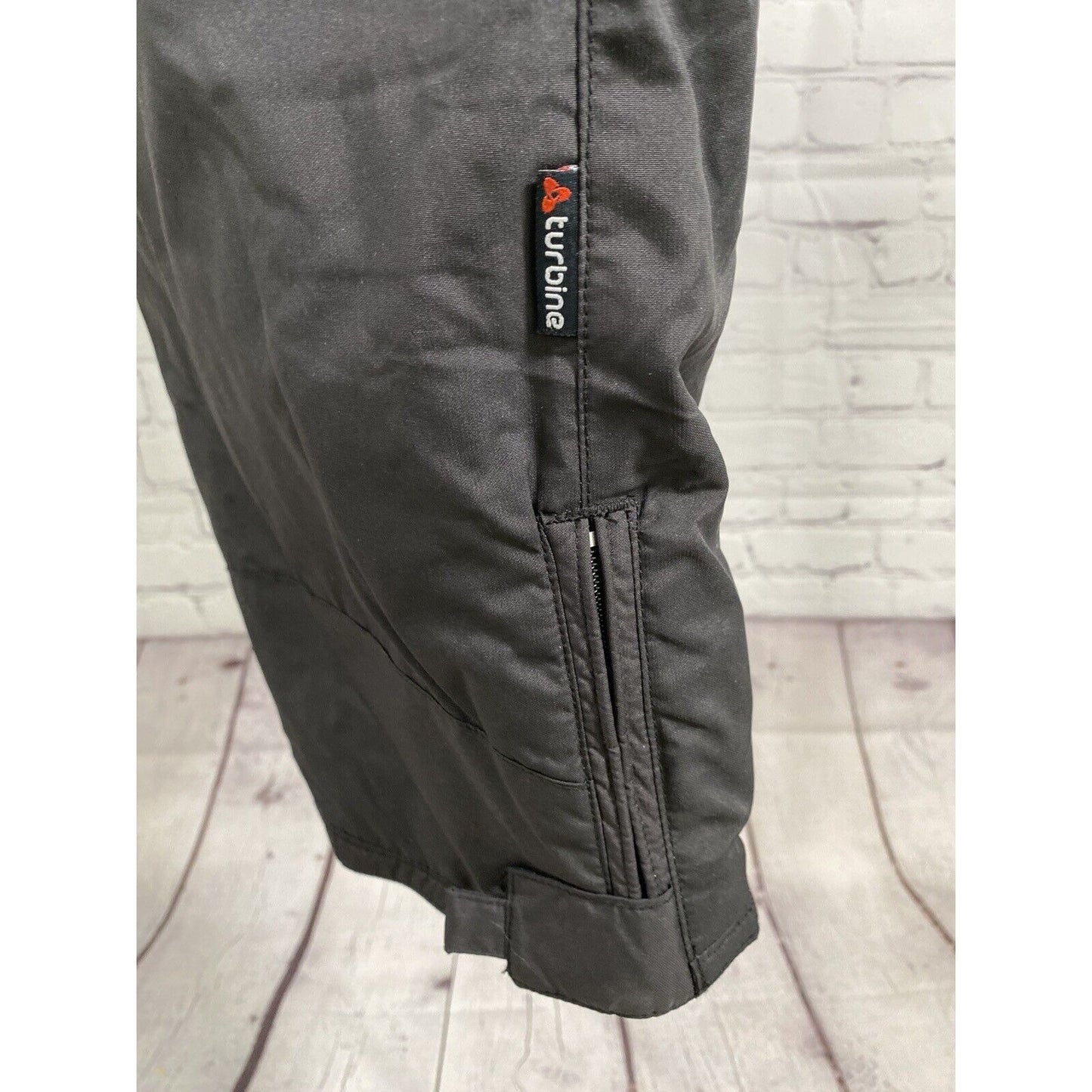 Turbine Boardwear Solid Black Adjustable Waist Ventilated Pants Girls L