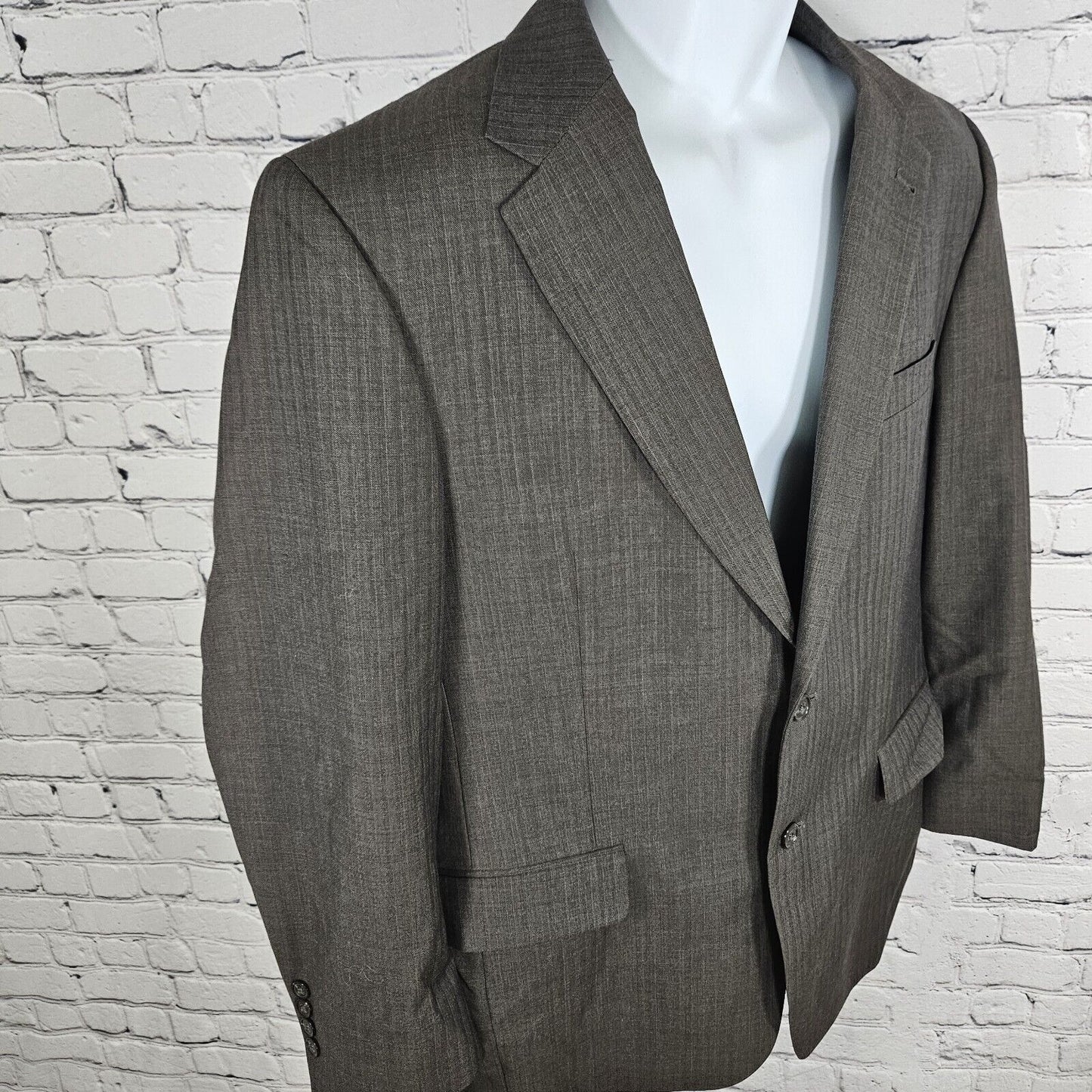 Jos A Bank Brown 2 Button Single Breast Wool Blazer 44 R
