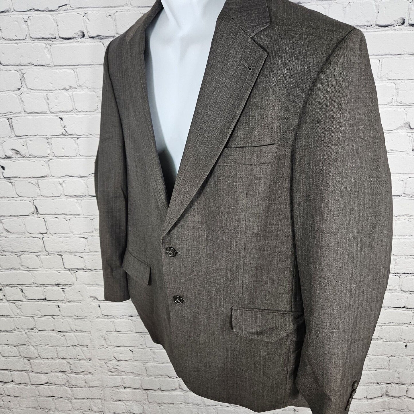 Jos A Bank Brown 2 Button Single Breast Wool Blazer 44 R