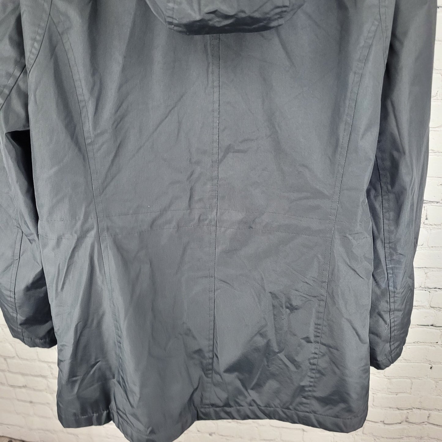 London Fog Black Hooded Insulated Full Zip & Snap Zipped Pockets Jacket Size XL