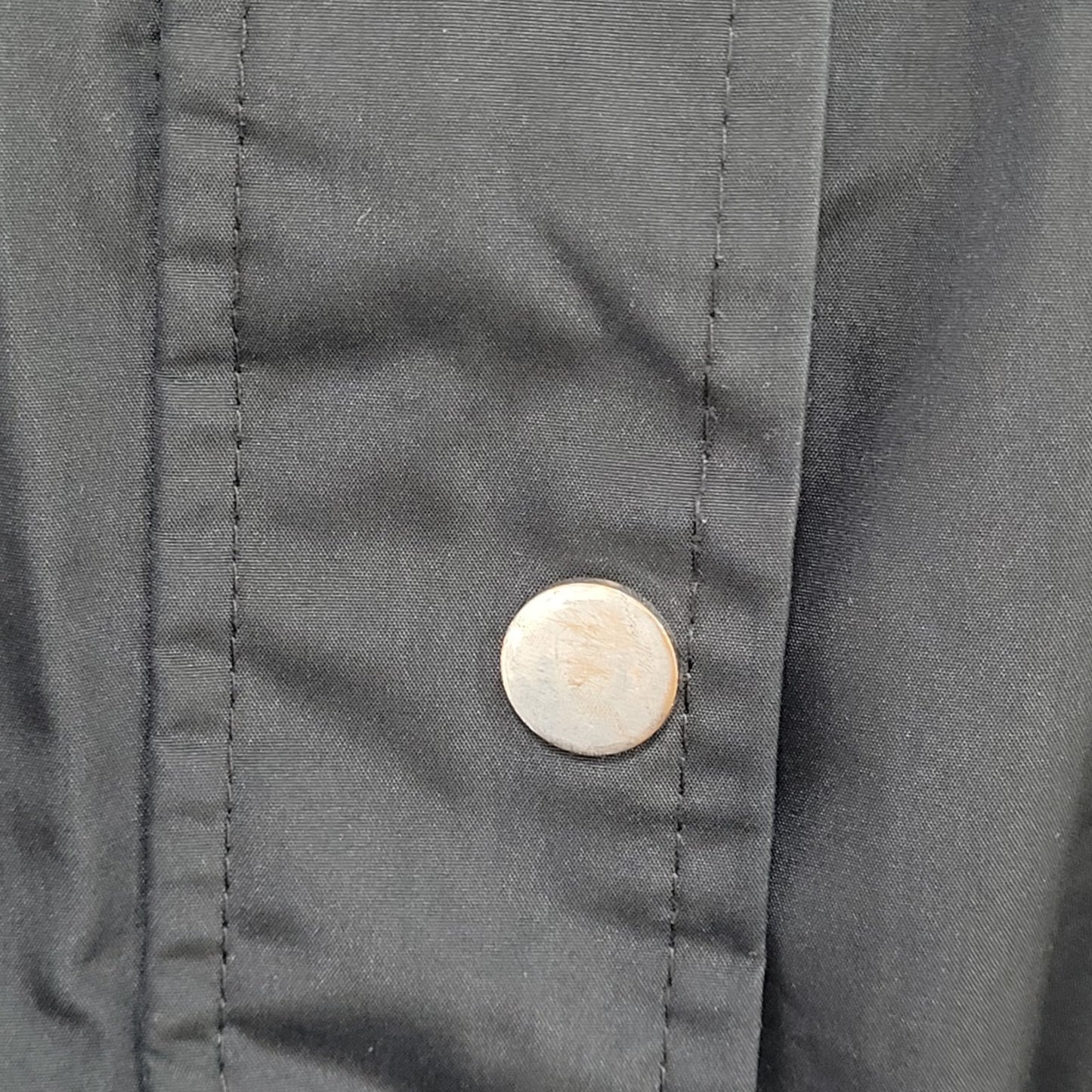 London Fog Black Hooded Insulated Full Zip & Snap Zipped Pockets Jacket Size XL