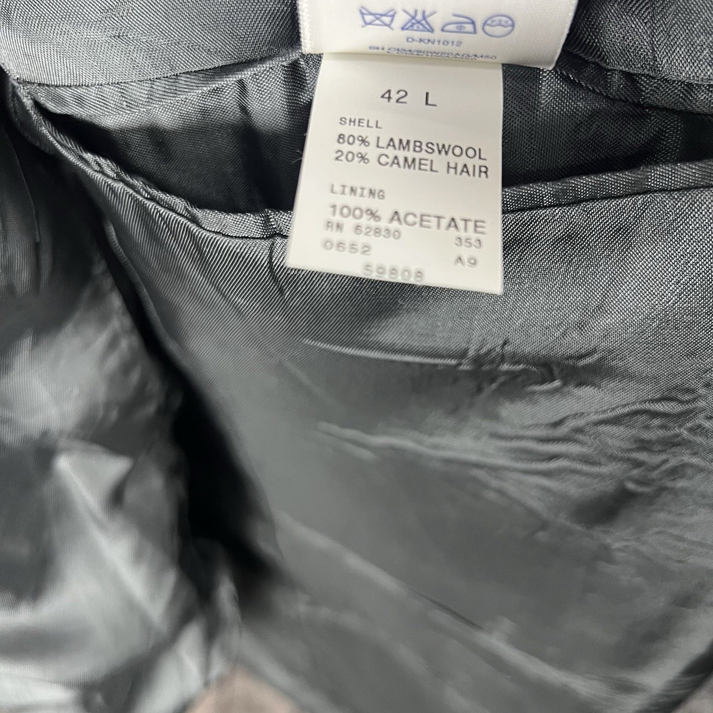 VTG Lands’ End Gray Lambswool Camel Hair 2 Button Blazer Sport Coat 42L