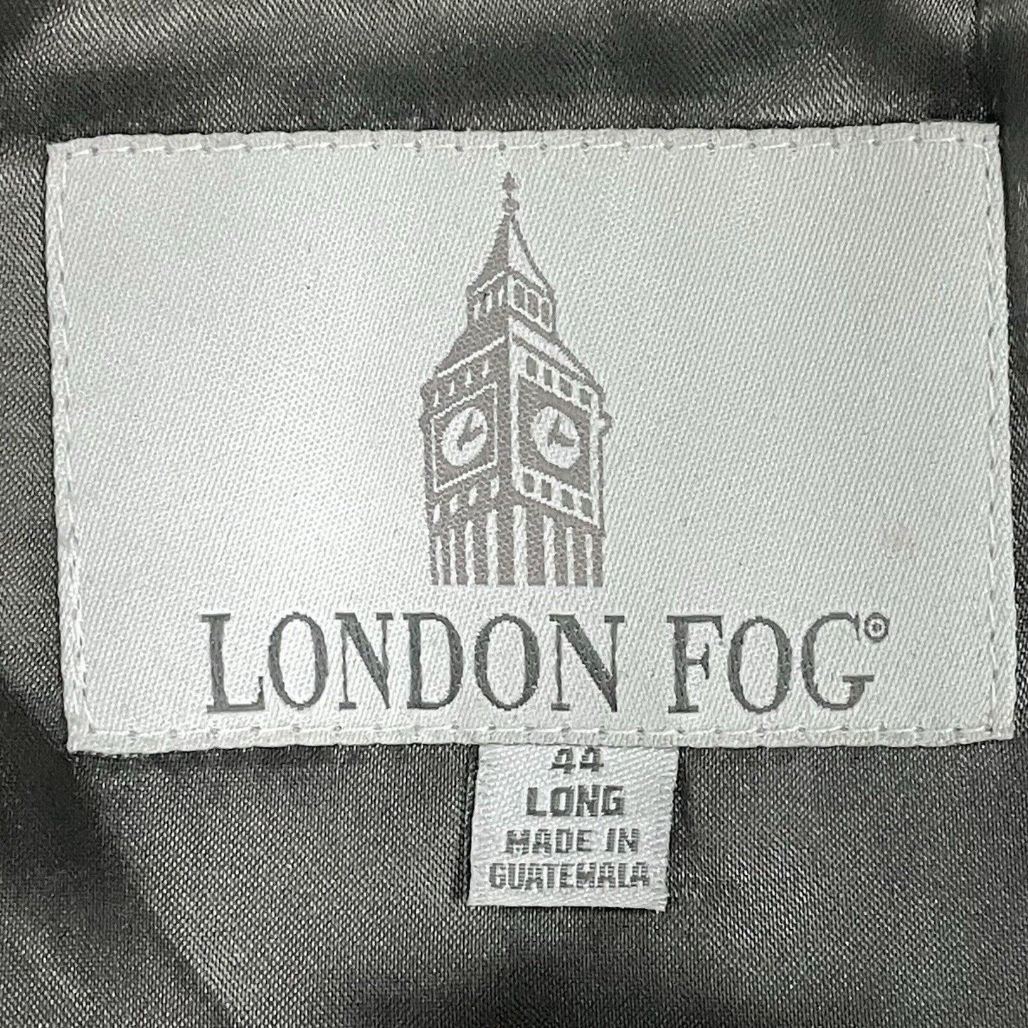 London Fog Tan Trench Long Coat Button Collar Removable Insulated Liner Size 44L