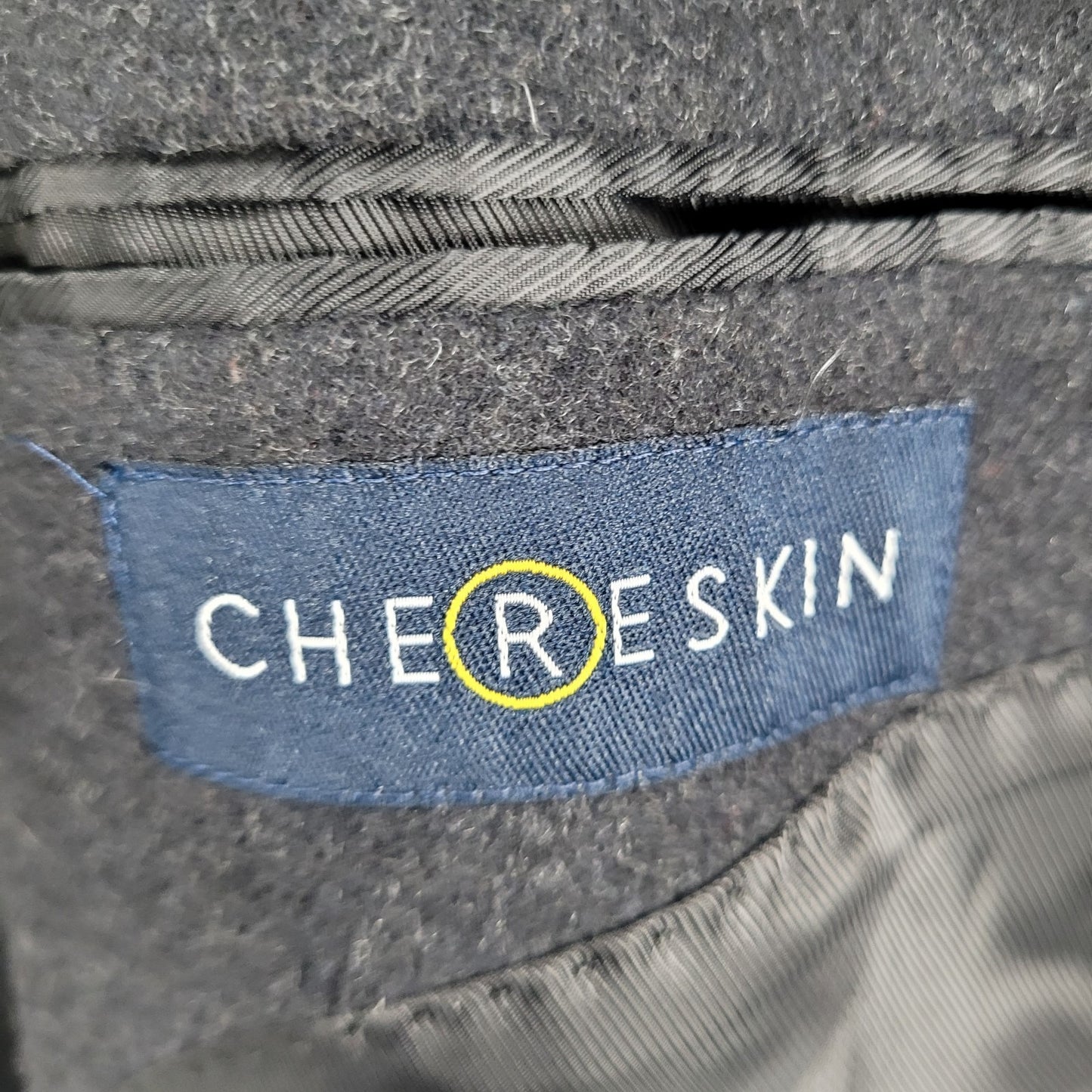 Chereskin Grey Cashmere Wool Blend Piedmont Buttoned Lined Over Coat Size 42R