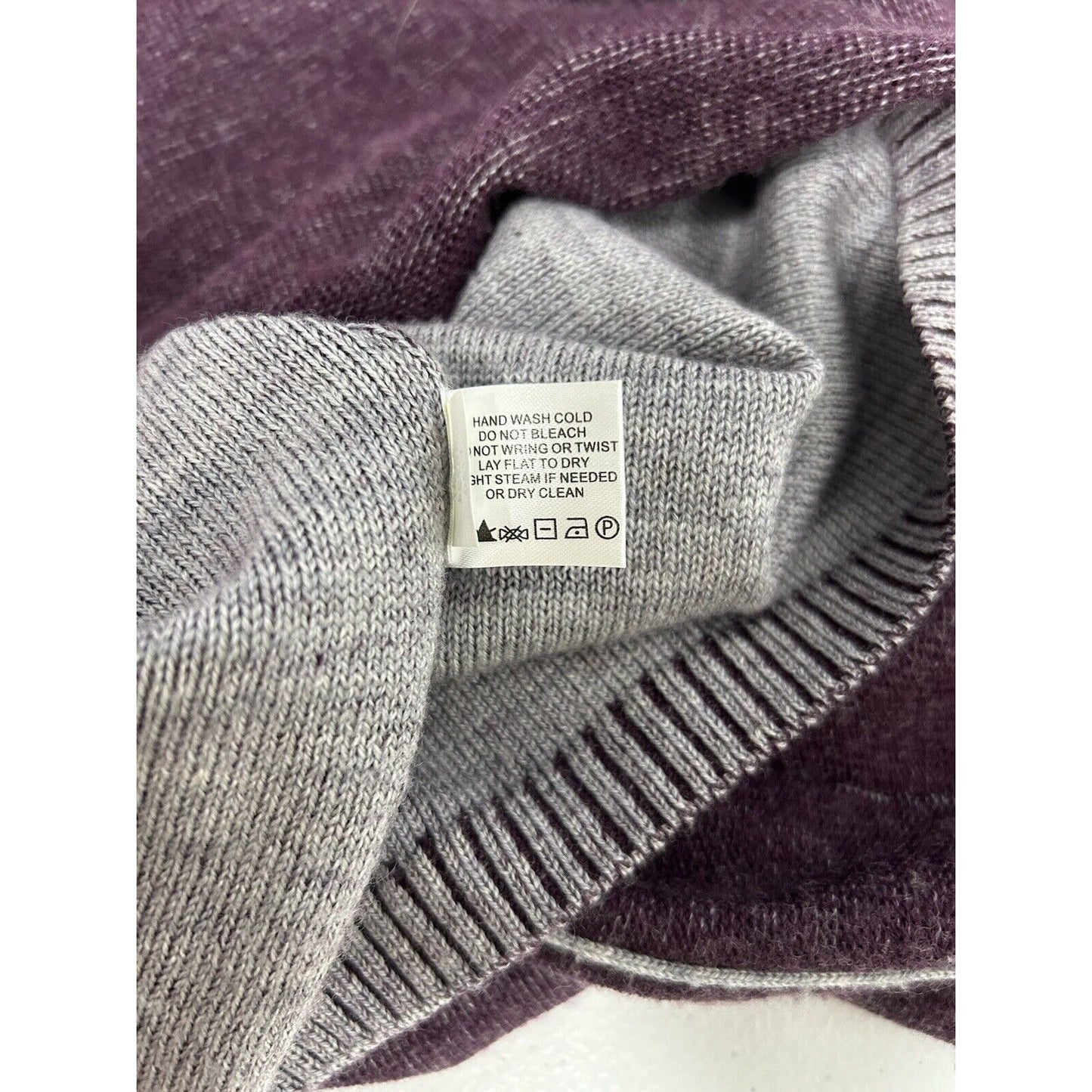 Orvis Purple Pullover 100% Wool Long Sleeve Knee Length Sweater Dress Size XS