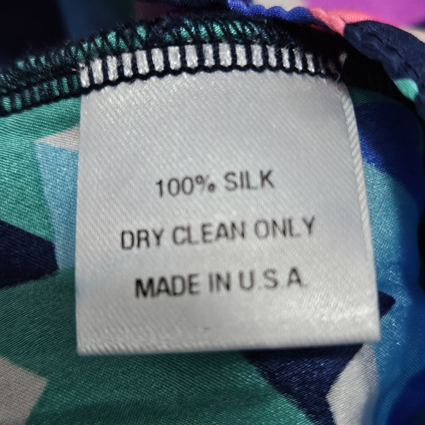 Alice & Trixie Multicolor 100% Silk Cold Shoulder Long Sleeve Blouse Top USA M