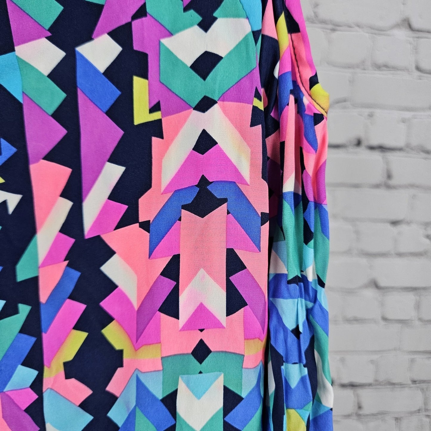 Alice & Trixie Multicolor 100% Silk Cold Shoulder Long Sleeve Blouse Top USA M