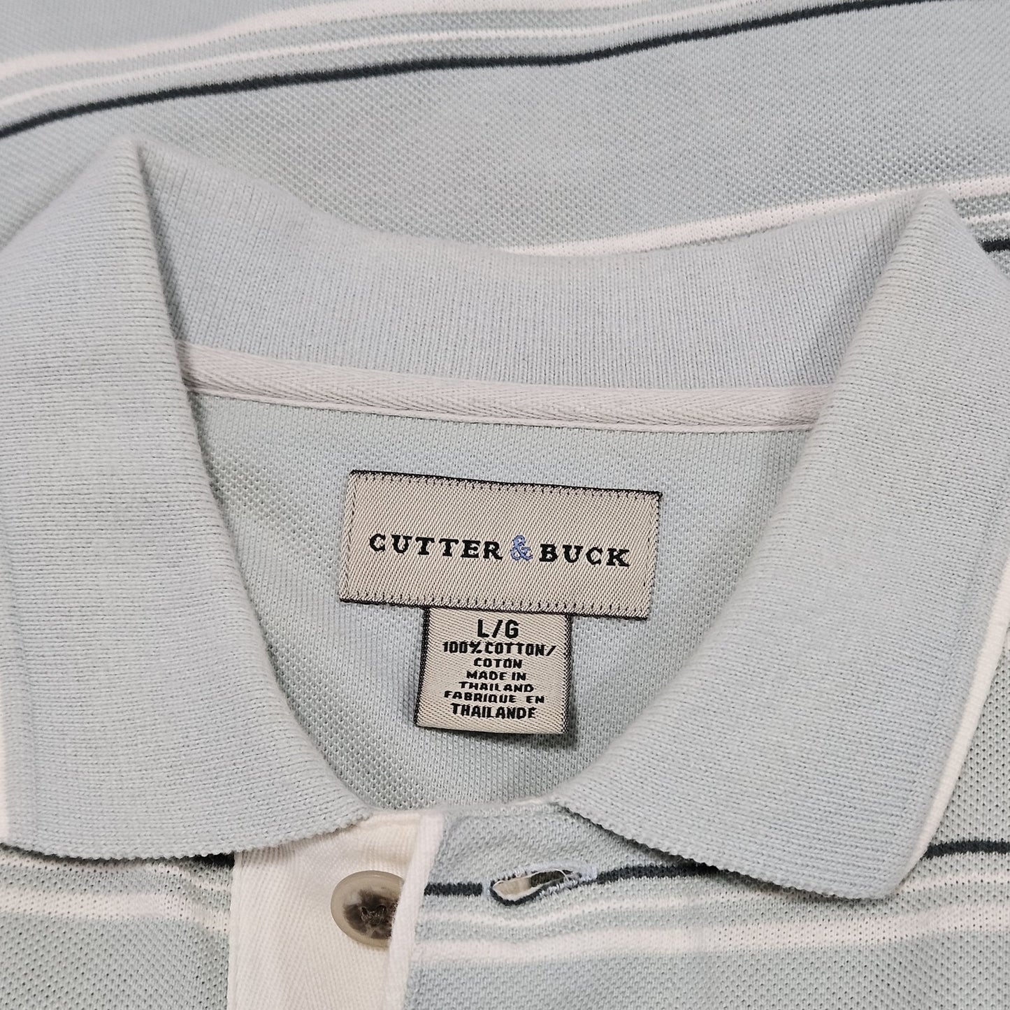Cutter & Buck Four Seasons Resort Hualalai Hawaii Blue Short Sleeve Polo Short L